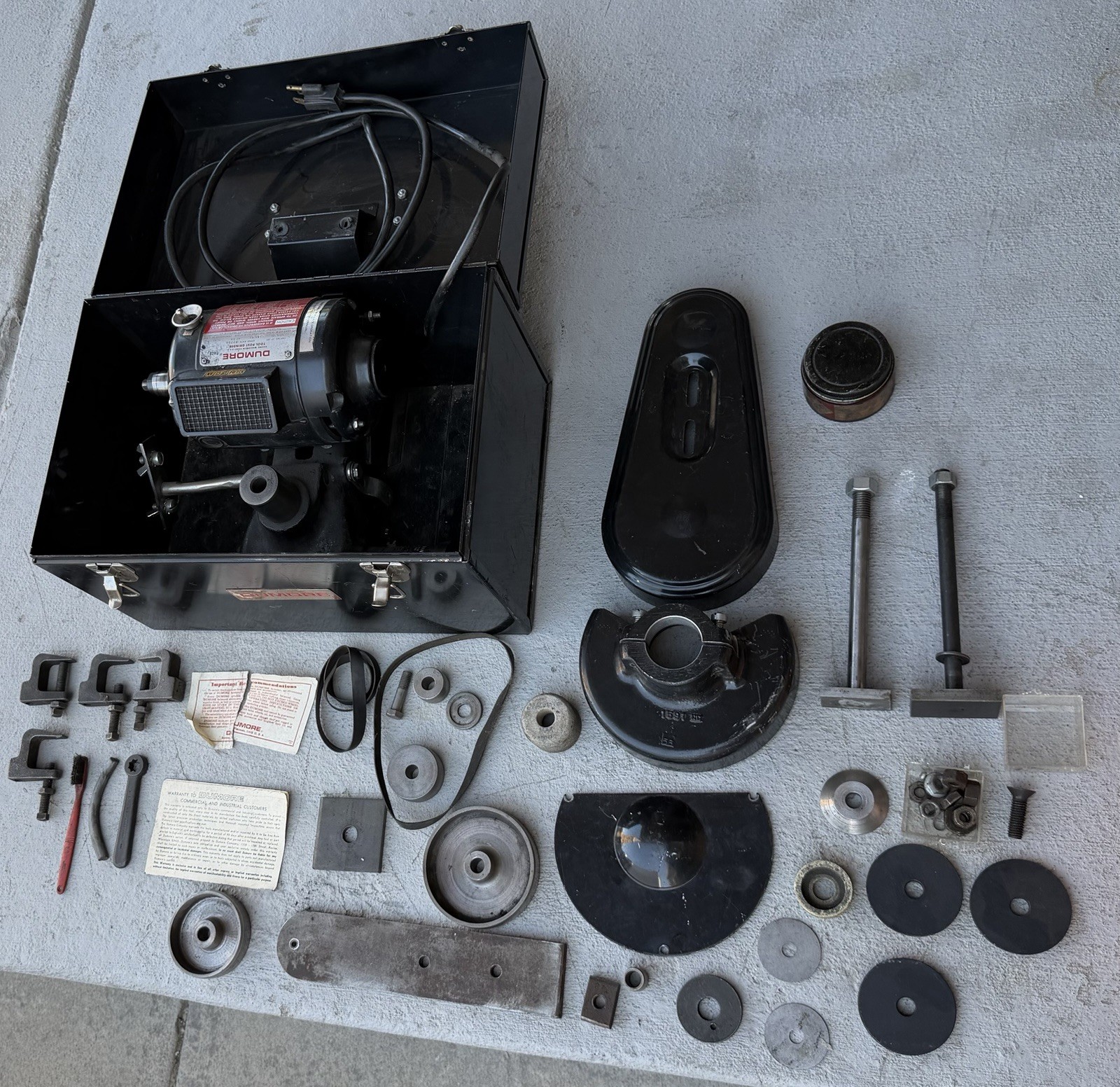Dumore Tool Post Grinder Kit 57-011 With Case Heavy Duty Excellent Shape (READ)