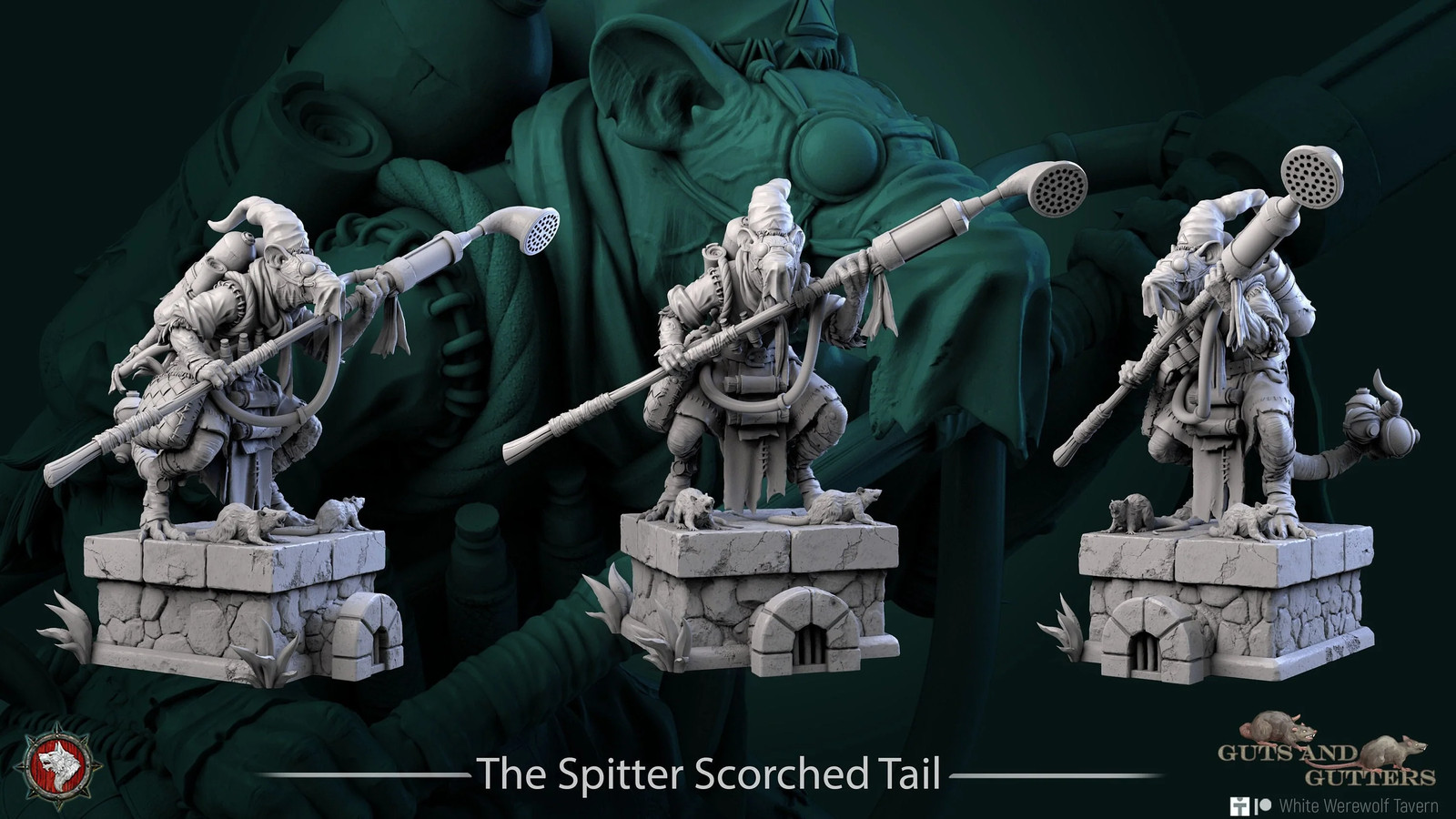 The Spitter Scorched Tail - 32-75mm Guts And - Resin Tabletop Miniature