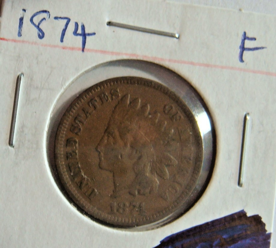 1874 INDIAN HEAD CENT - FINE