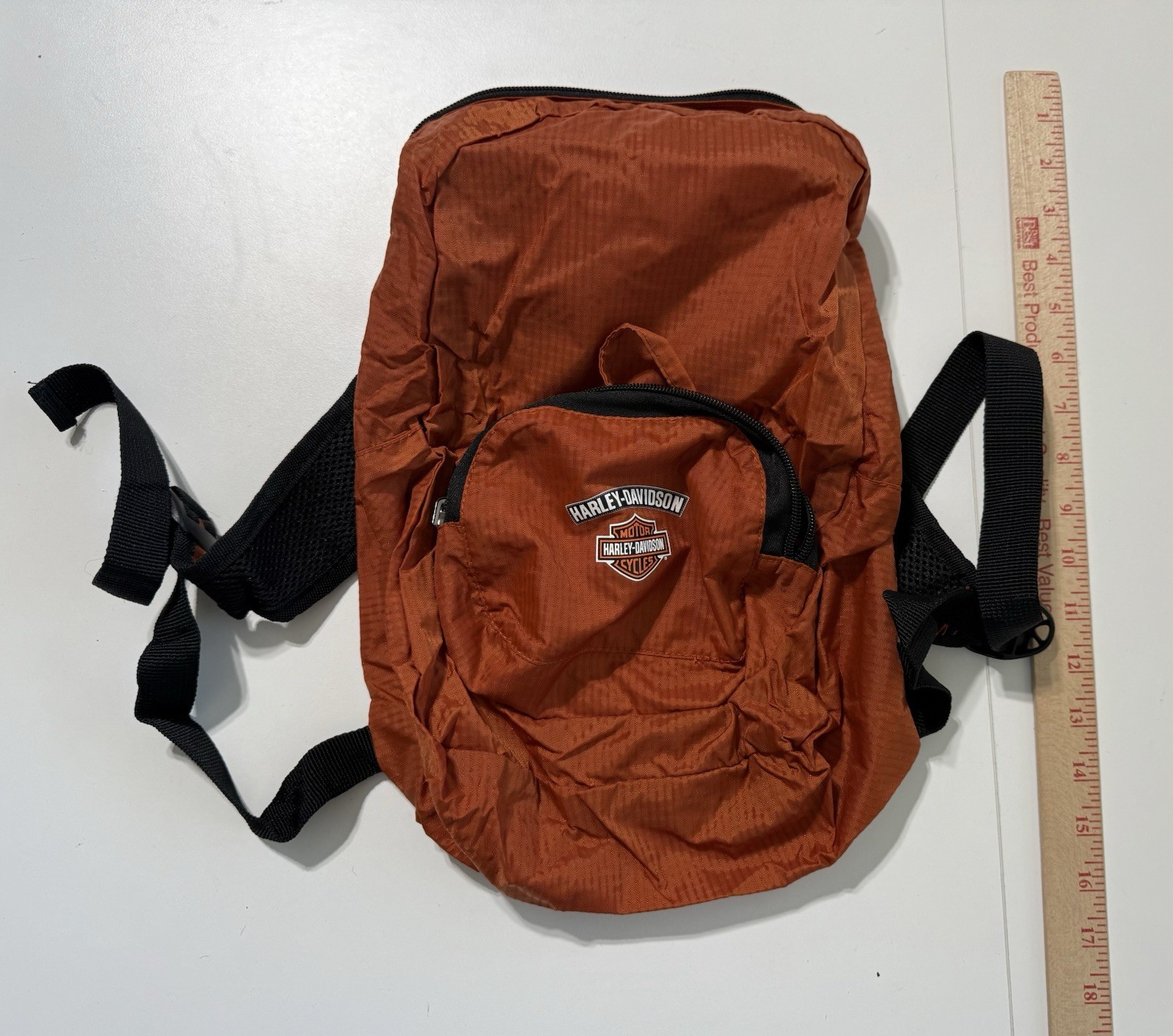 harley davidson backpack lightweight self contained bag motorcycle rider pack