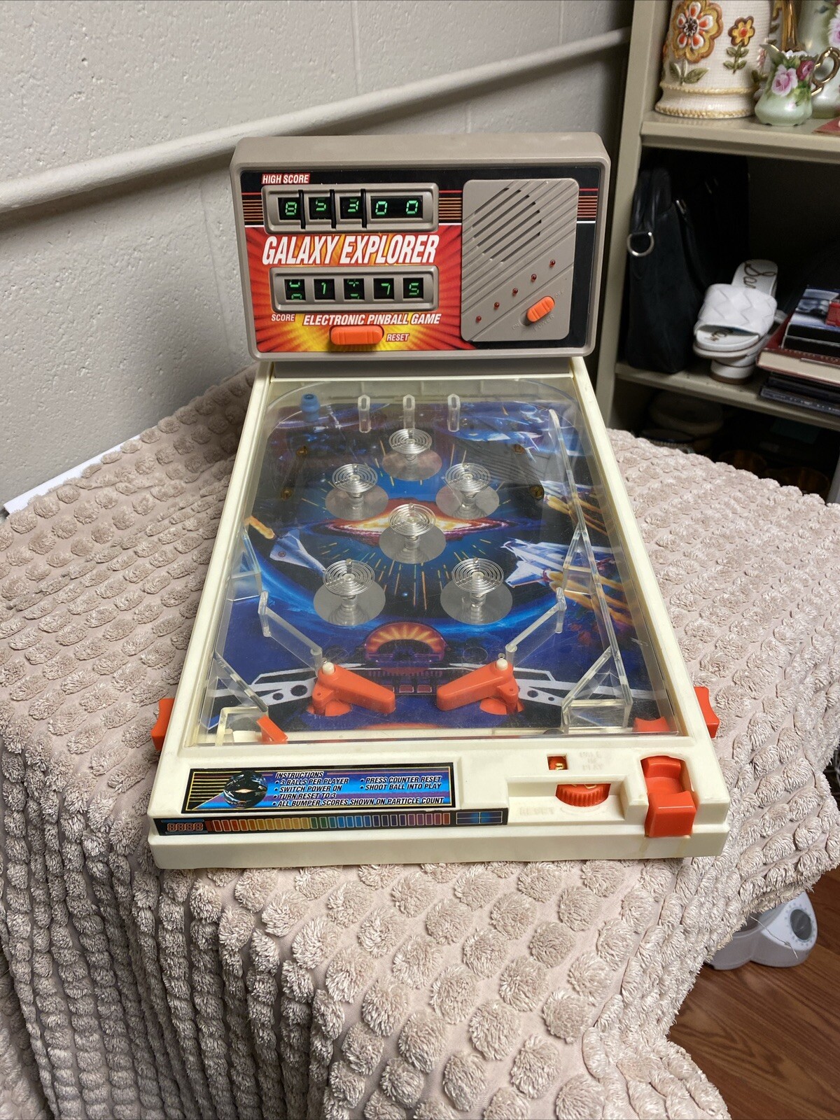 Vintage Electonic Pinball Machine Galaxy Explorer Tabletop Pinball Game  W Sound