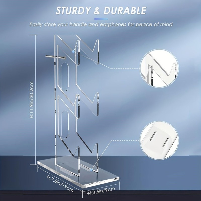 3-Tier Transparent Controller Display Stand, Universal Holder for Xbox