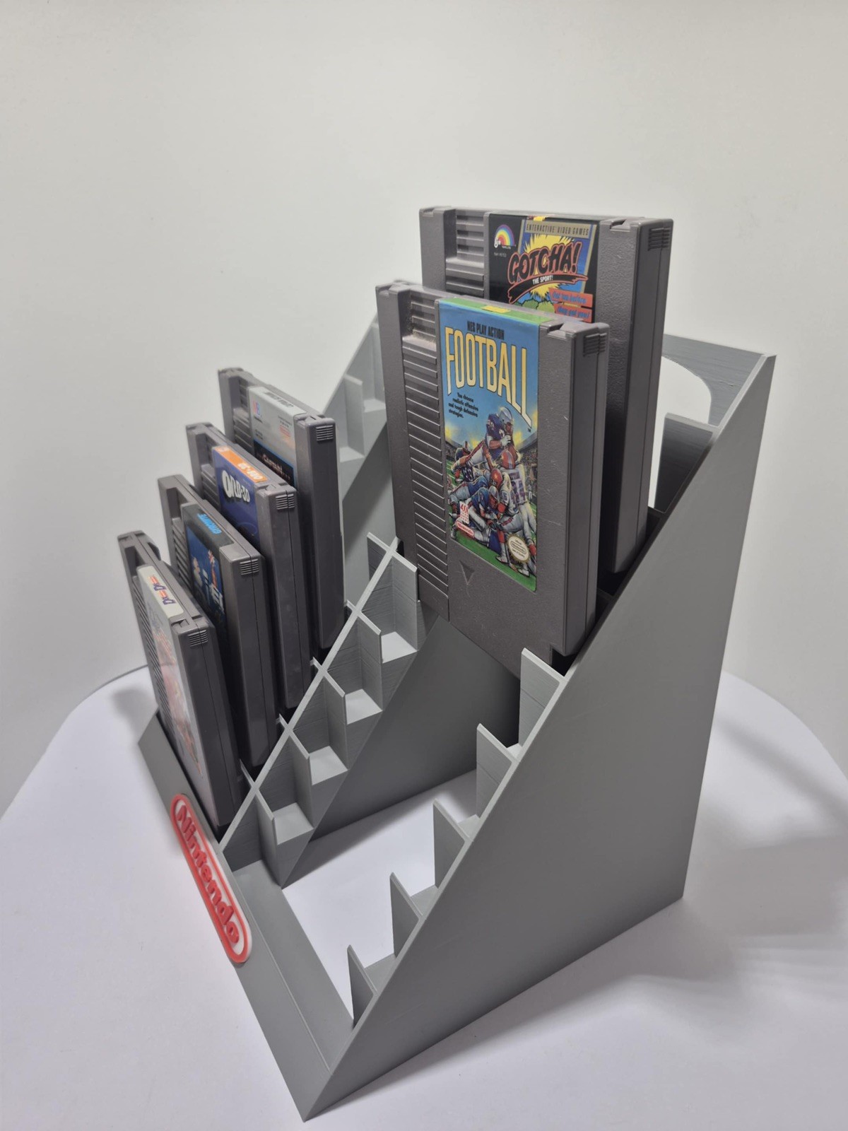 Nintendo NES 18 Cartridge Holder Display Stand, 3D Printed