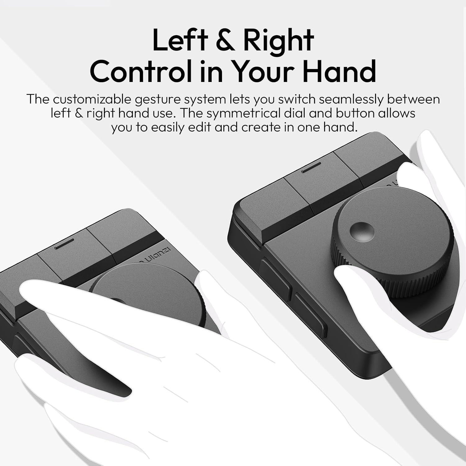 ULANZI D100H Video Editing Keyboard with Dial Knob, Wireless Bluetooth Controlle