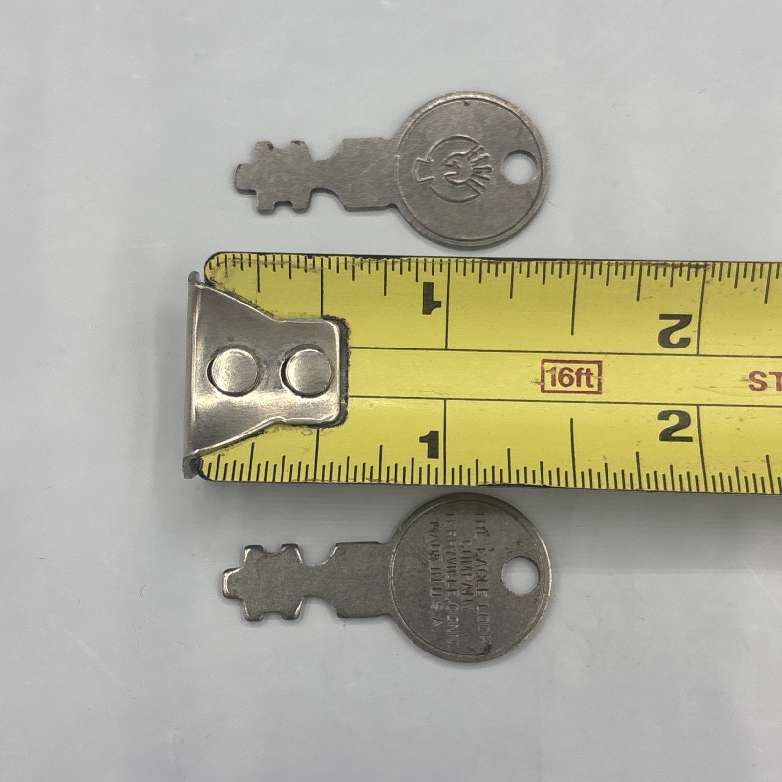Flat Key Lock Cabinet Suitcase Eagle Lock Co. Lot Of 2