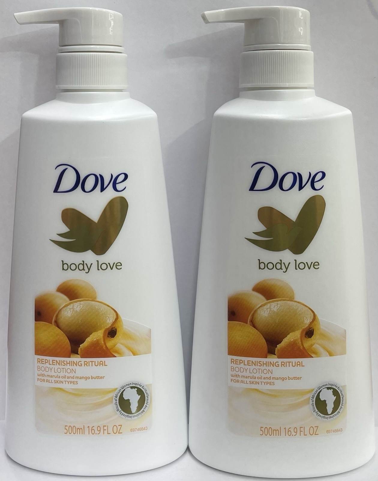 2 Pcs Dove Body Love Replenishing Ritual Body Lotion For All Skin Types 500ml