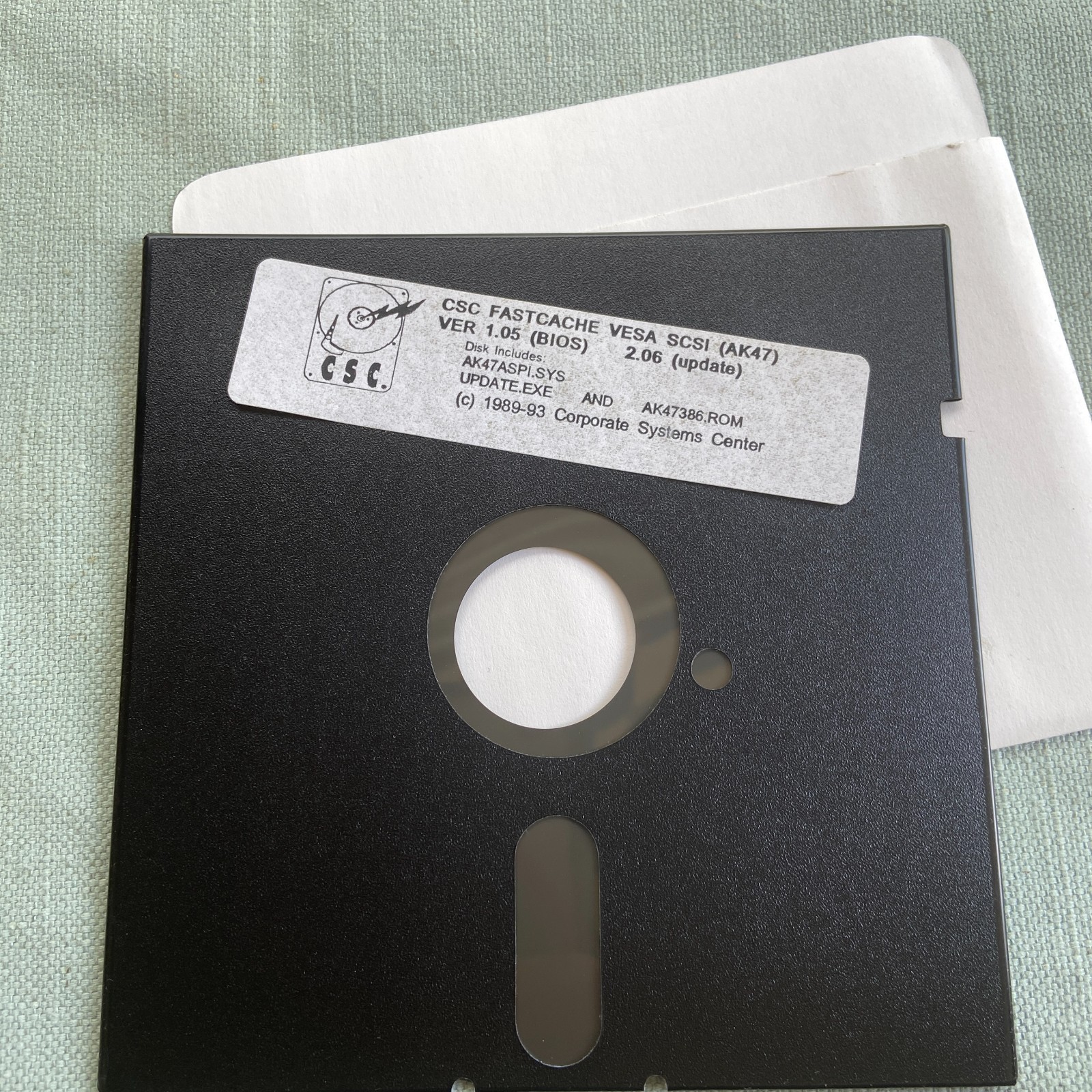 Computer Software CSC FastCache VESA SCSI Driver Disk Ver 1.05 2.06 5-1/4” VTG