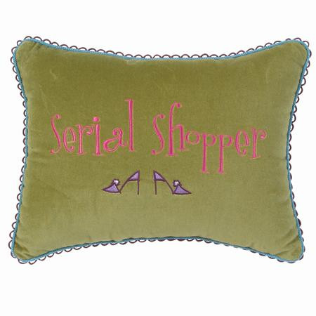 Green 100% Velvet Phrase Pillow 10x13