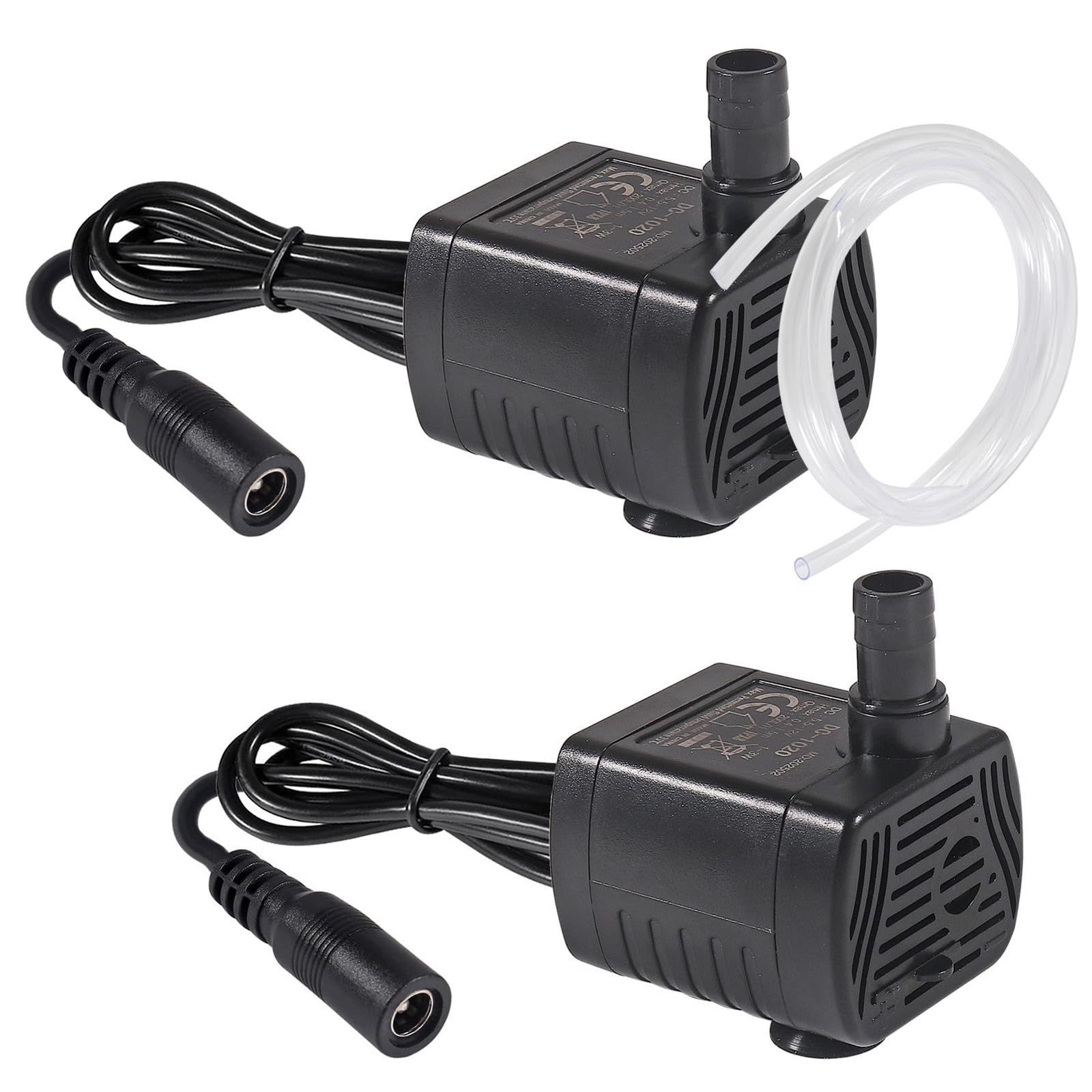 2PCS Water Pump 200L/H DC 5.5-12V 1-3W Mini Submersible Water Pump with 6.5ft...
