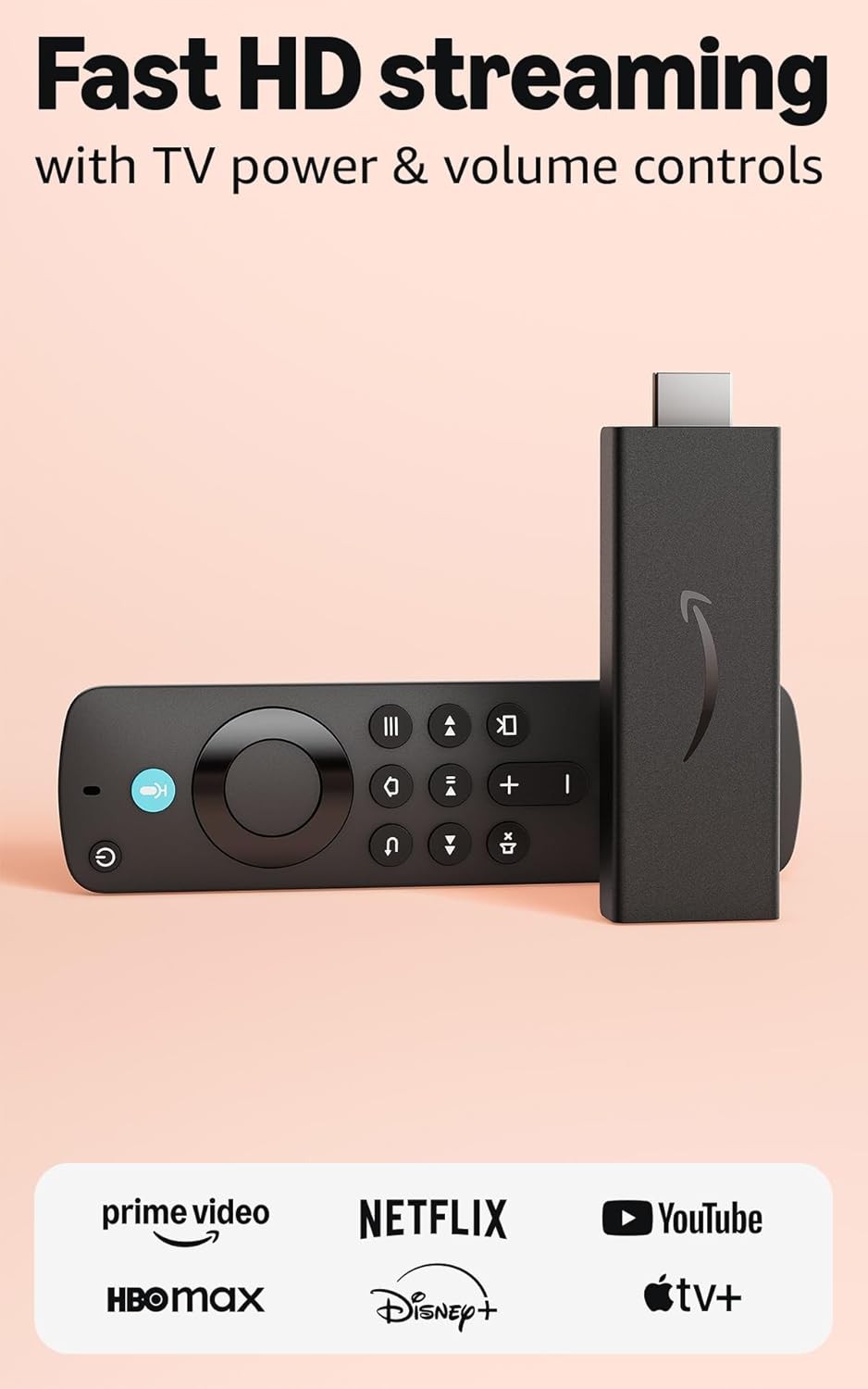 Amazon Fire TV Stick HD, free and live TV, Alexa Voice Remote, smart home contro