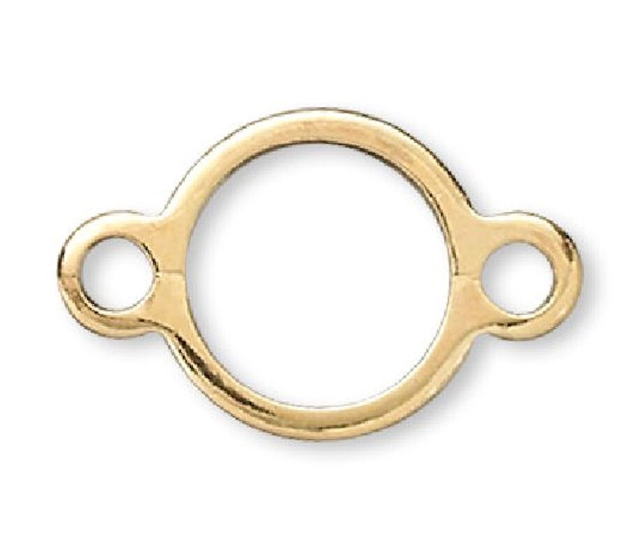 Link, 100 Gold Plated Brass 7mm Open Round Link 11x7mm Connectors