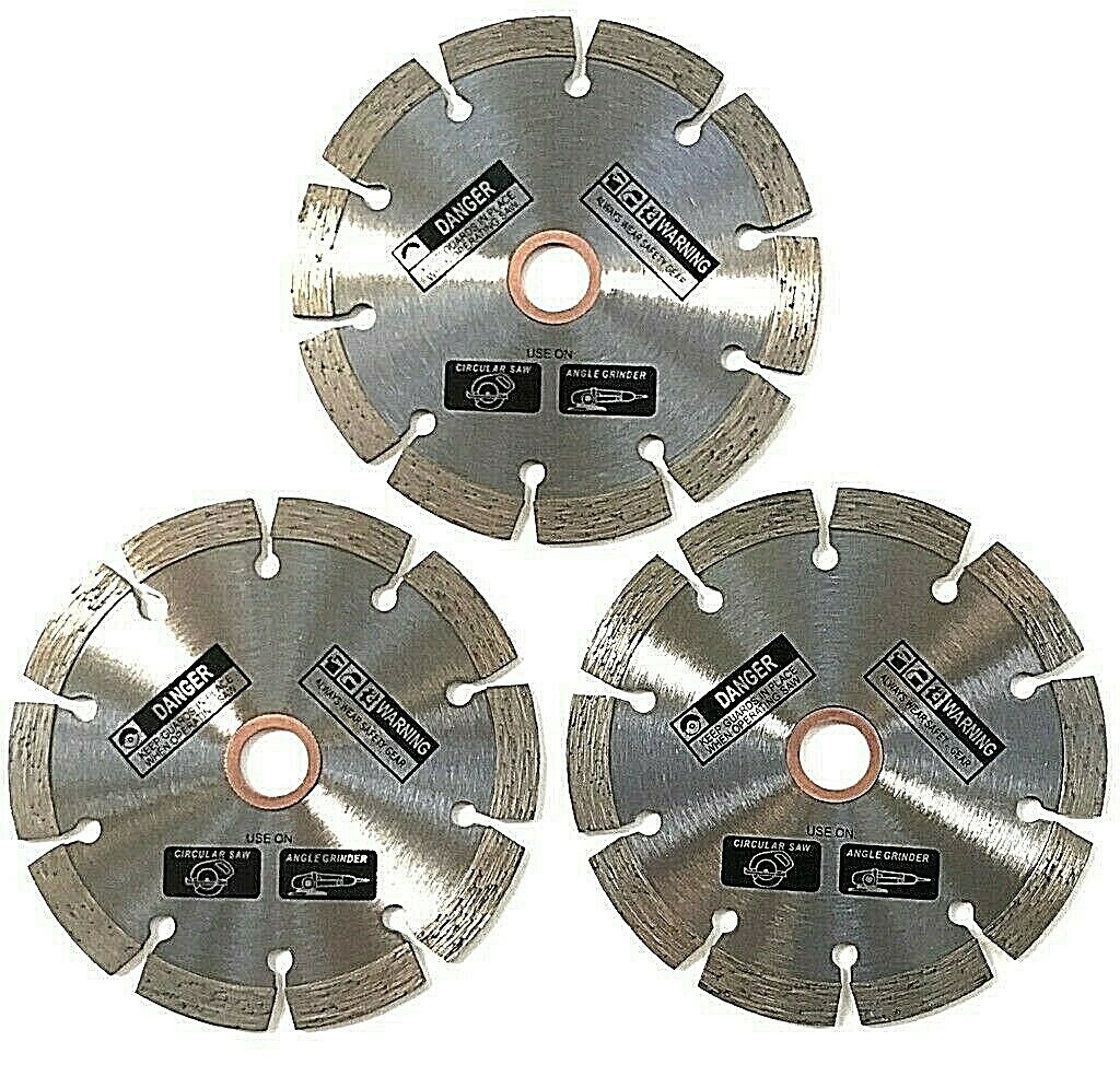 3pk 5" Diamond Saw Blade Granite, Concrete, Stone, Roof tile, masonry materials
