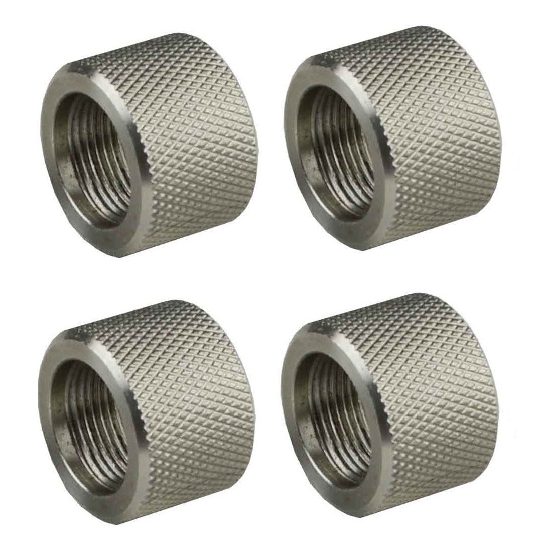 4 PC Stainless Steel Thread 5/8x24 TPI Protector Cover,  308 Wall Type Design