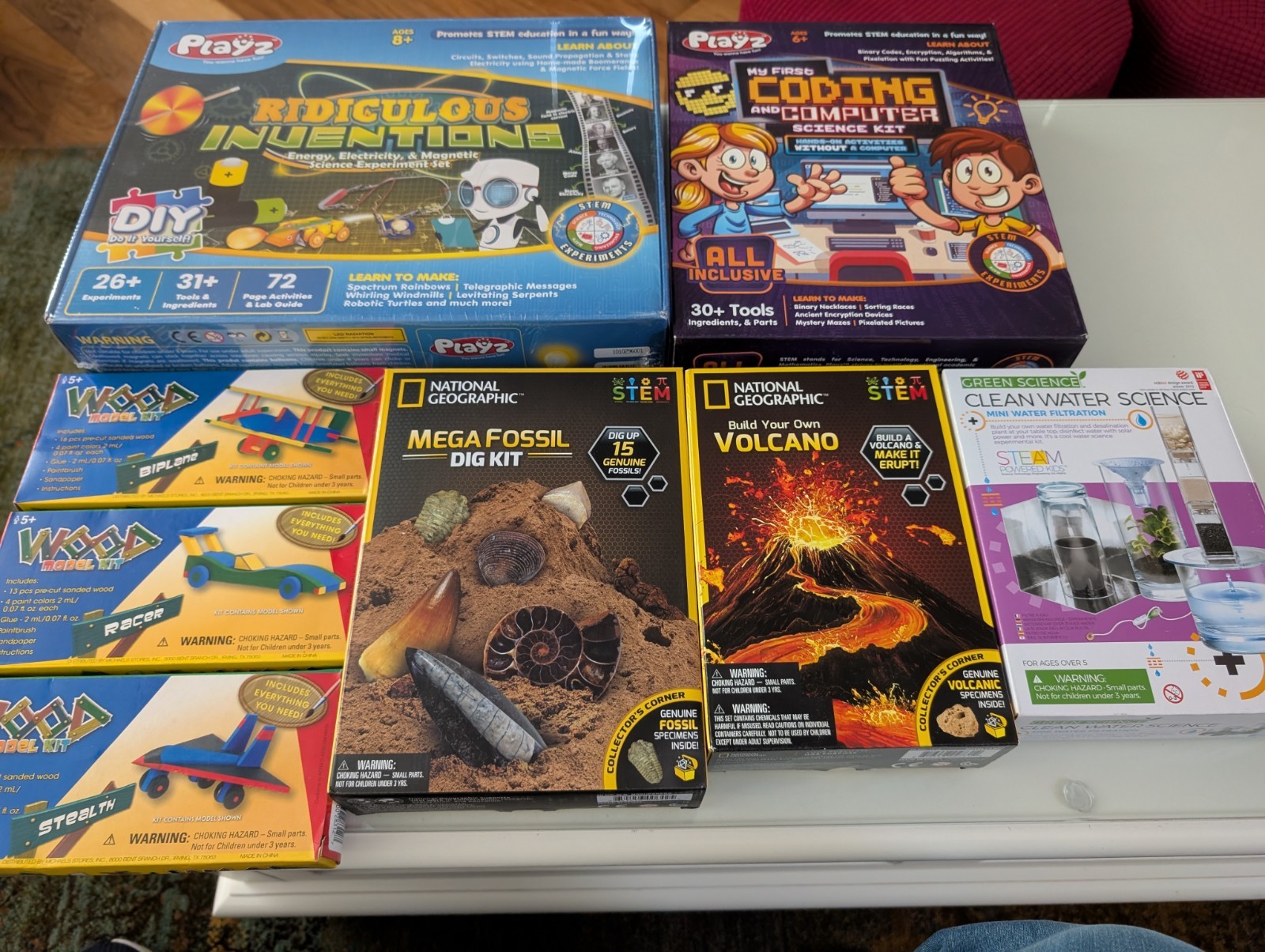 STEM Kits X5 National Geographic Fossil Volcano Coding Electric Water New
