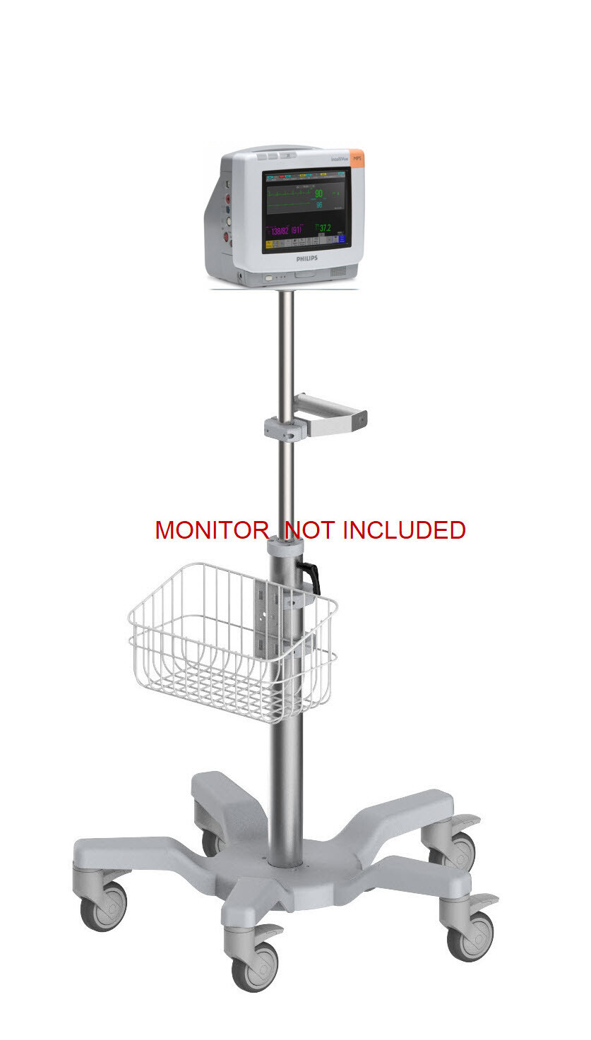 Rolling stand for Philips IntelliVue MP5  patient monitor new (big wheel)