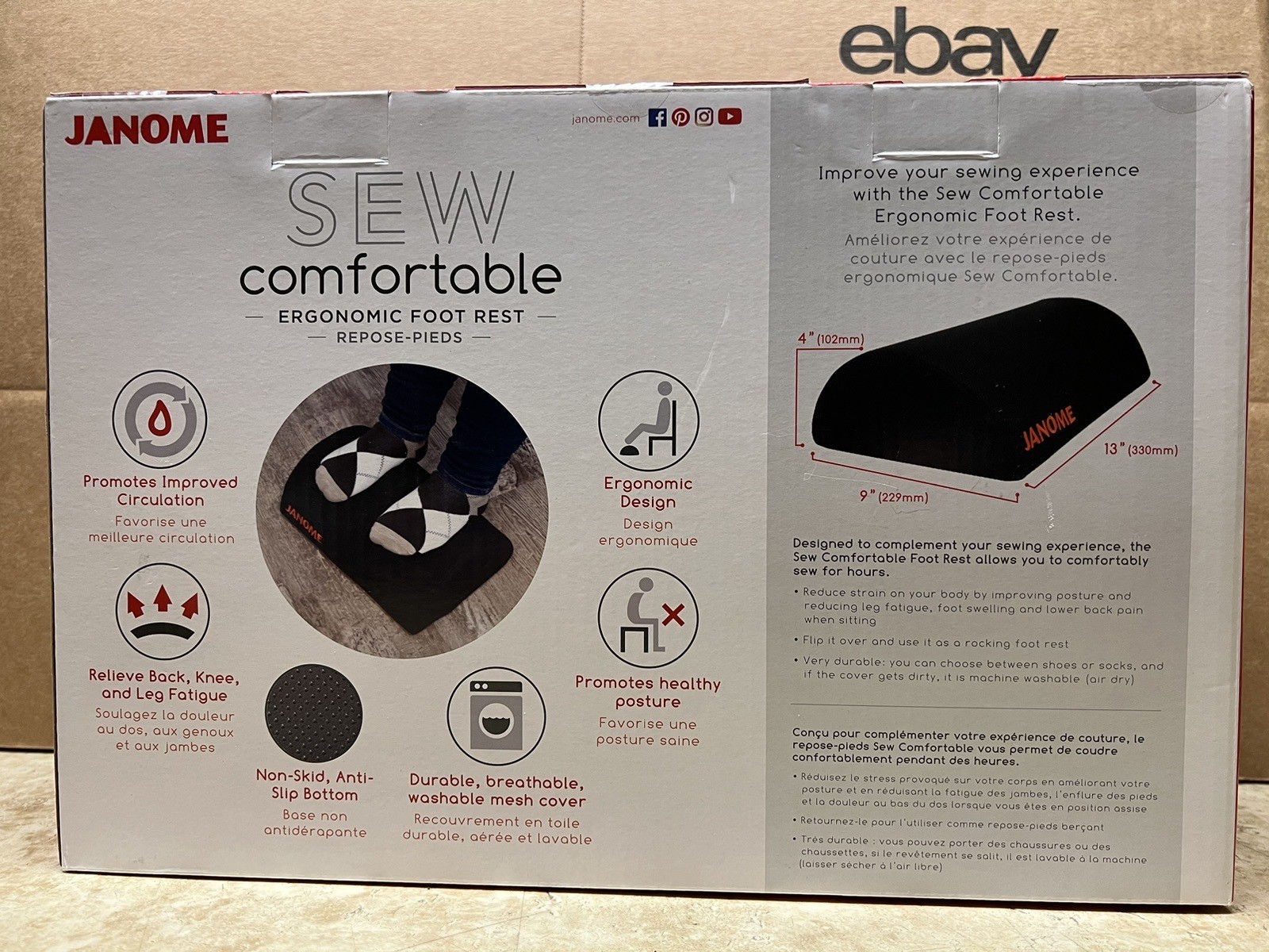 Janome Micro Fiber Foot Rest NEW IN BOX