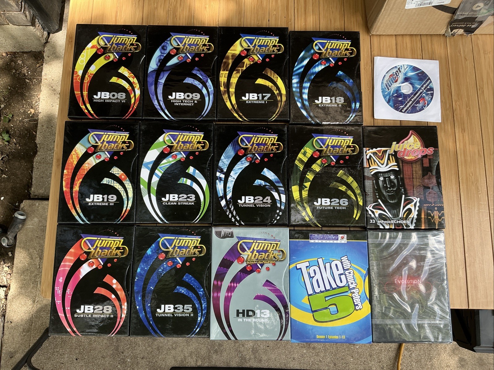 Digital Juice Jump Backs Video Backgrounds Lot Of 10 + Extra Volumes