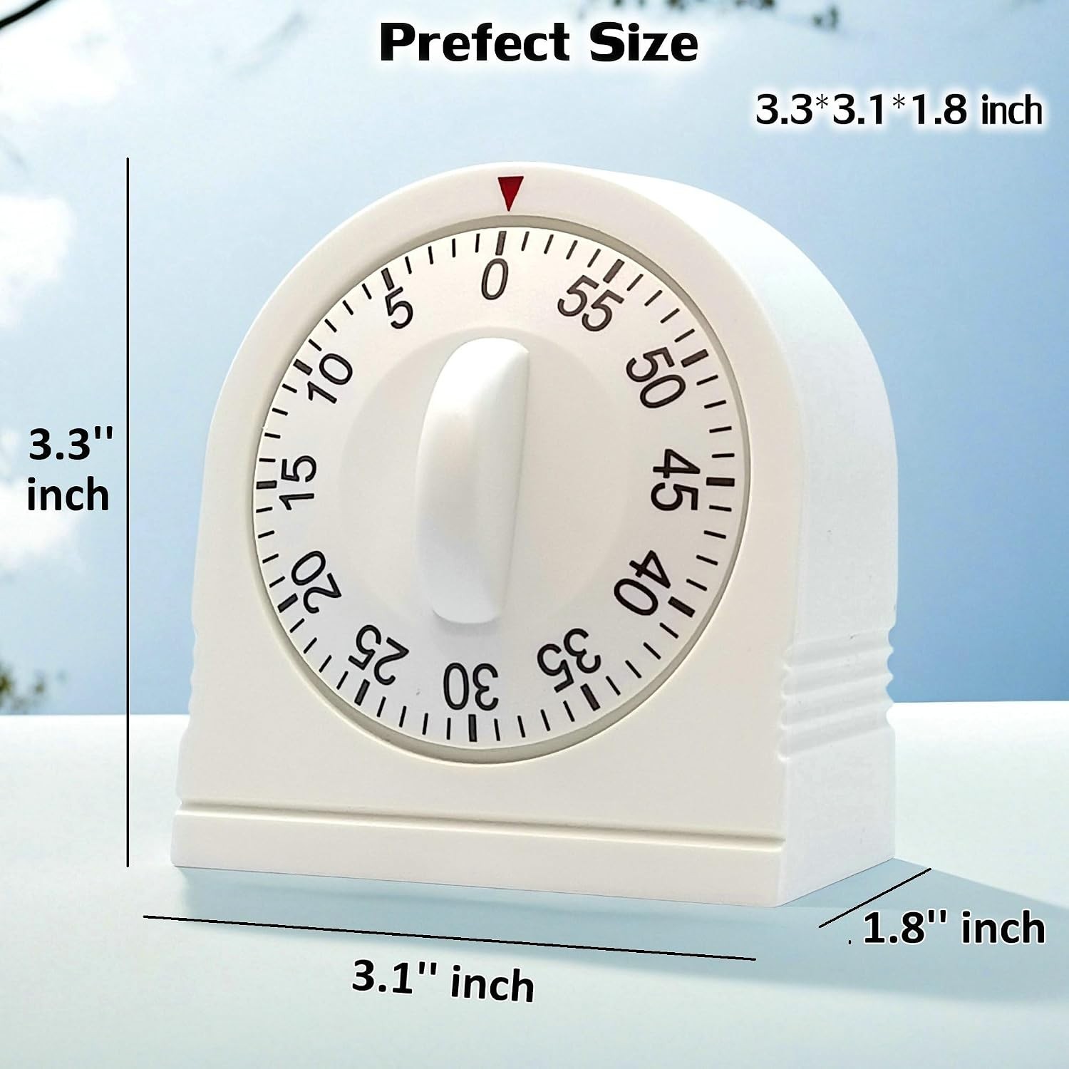 2 Pack Mechanical Wind Up Timer Loud Alarm Manual Countdown Timer Second Timer