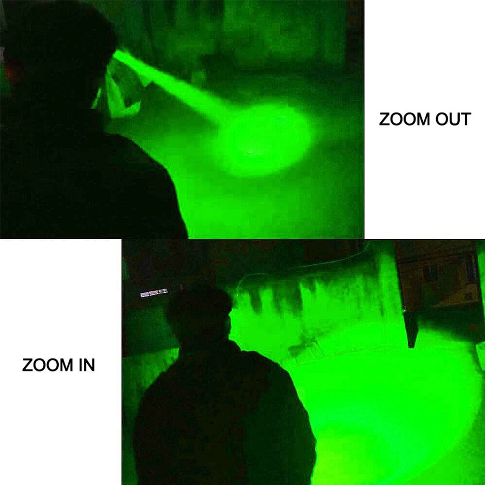 GREEN LED Rechargeable Headlamp Lighting Zoomable with Motion Sensor