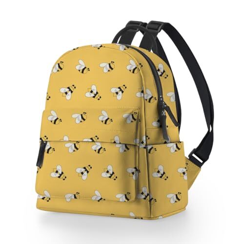 Mini Backpack for Women - Cute Print Small Backpack Purse with Ample Bee