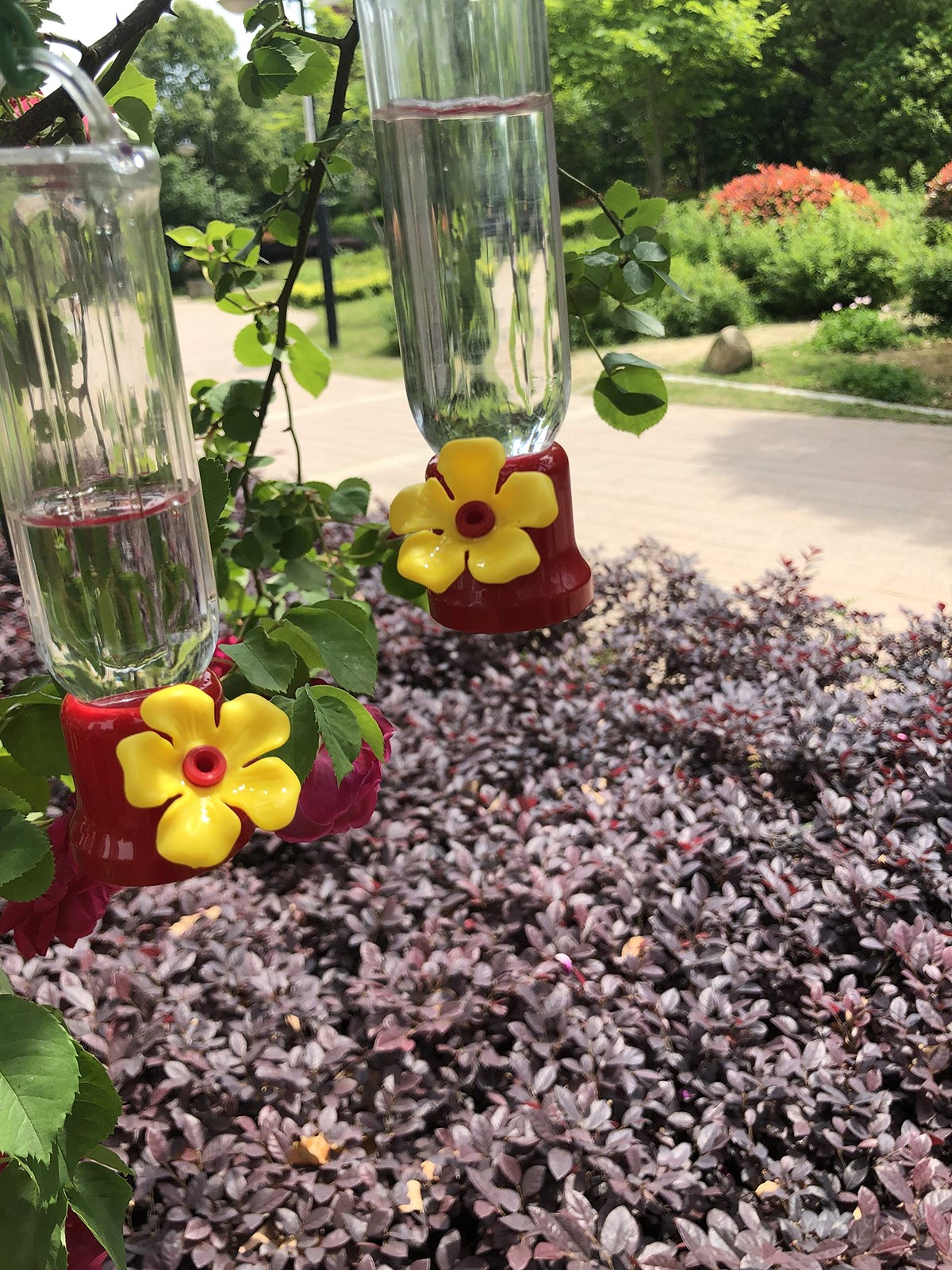 VIMOA Mini Hummingbird Feeder 4 Pack 2.3oz Small Nectar 4 pack 2.3oz, Red