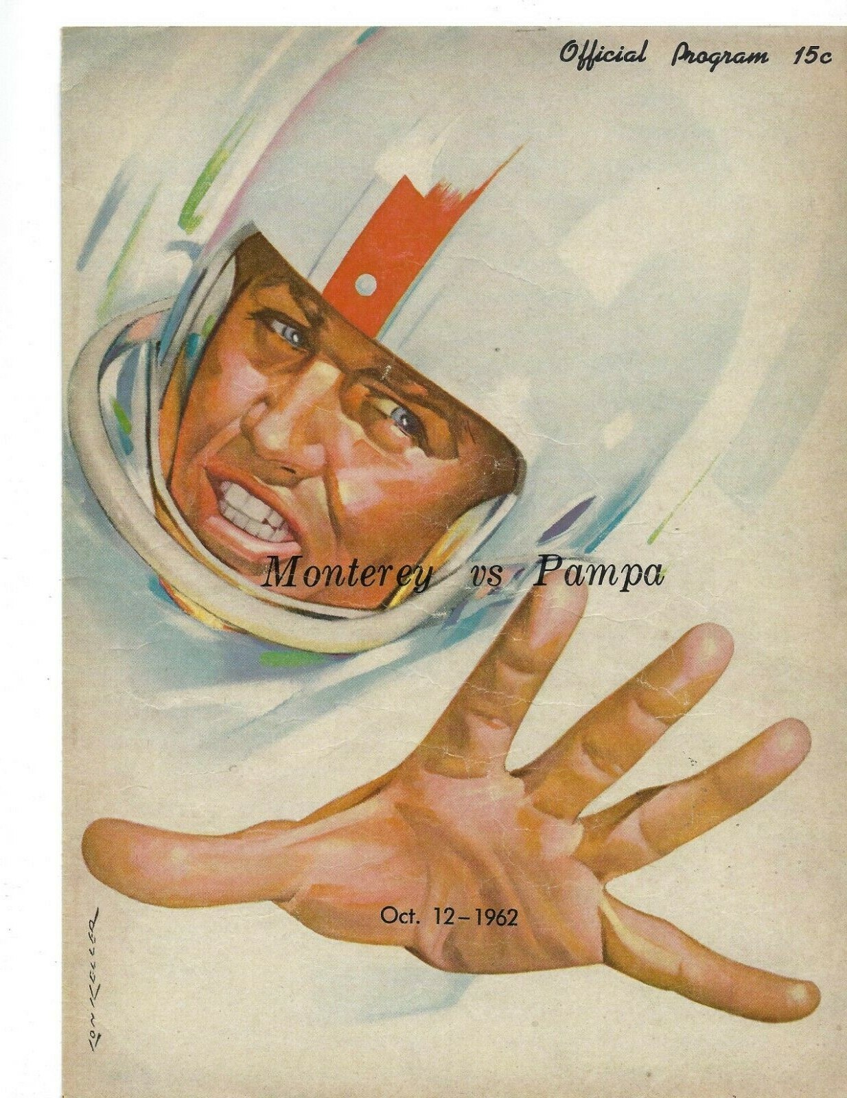 1962 10/12 high school football program Pampa Texas v Monterey Plainsmen GCr