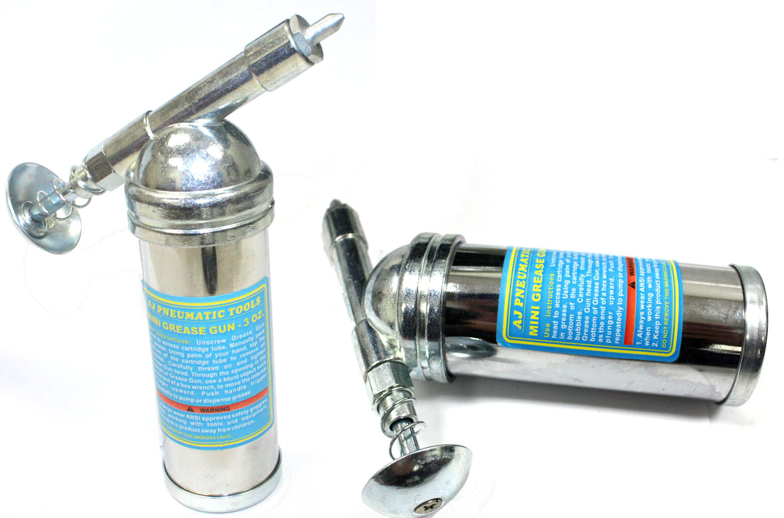Lot two 3oz Mini Grease Gun Grease Cartridge Capacity Lubricator Grease Guns