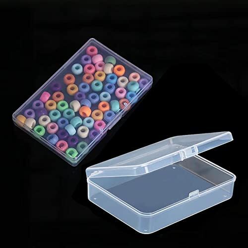 DKAOVH 4-Pack Rectangular Plastic Storage Containers Box 4.45 x 3.3 x 1.14 inch