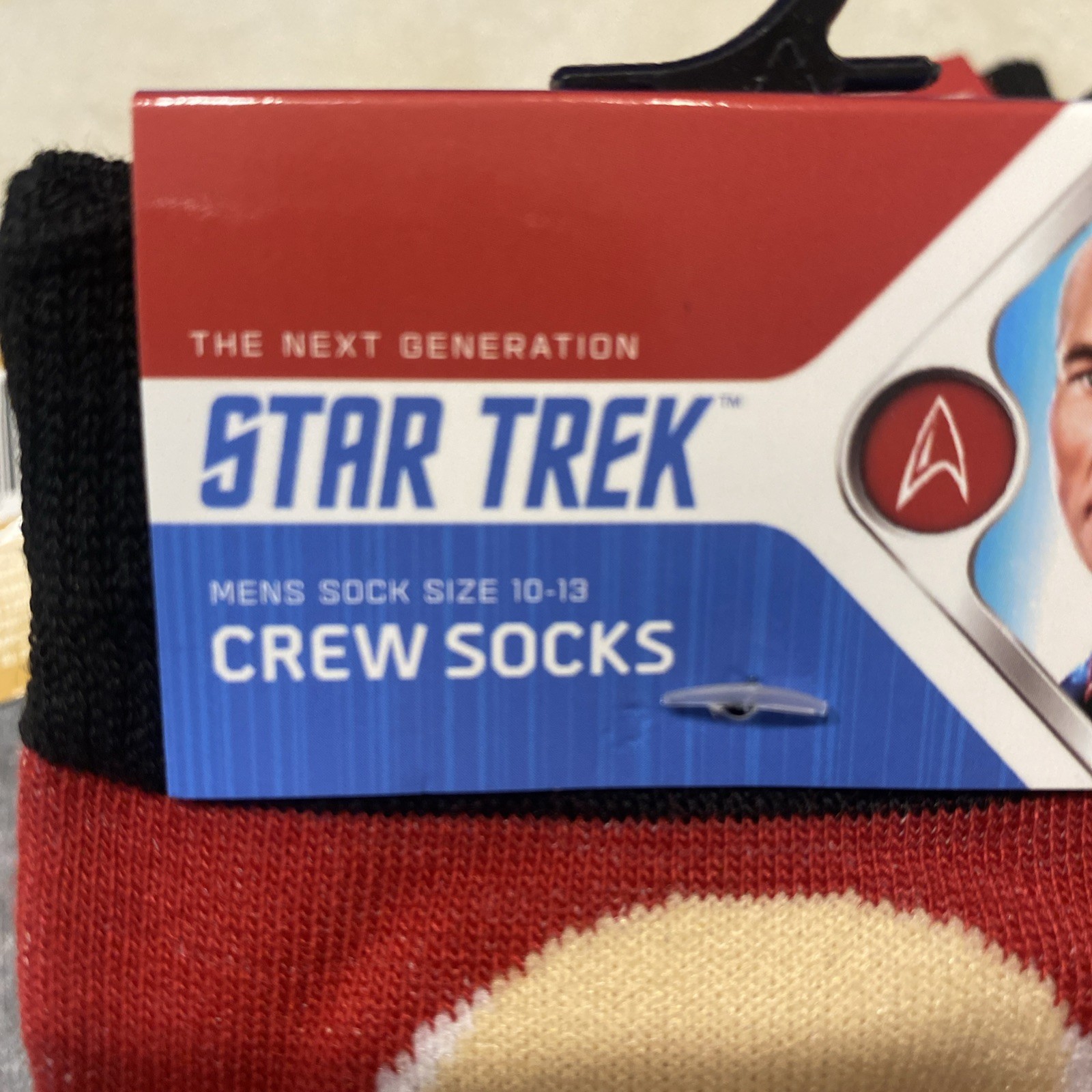 Star Trek Mens Crew Socks Size 10-13 Lot Of 4