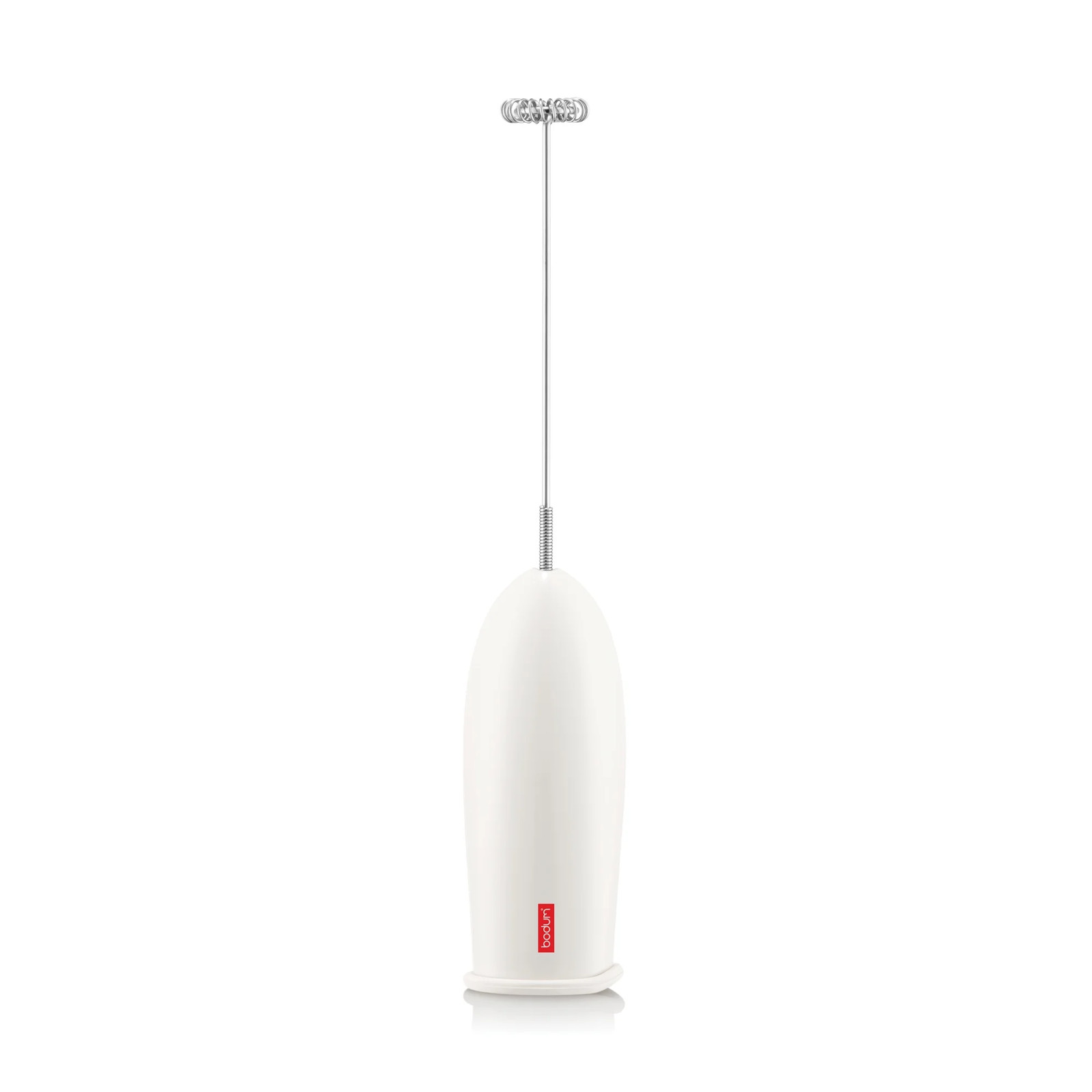 Battery-operated milk frother, white, brand new