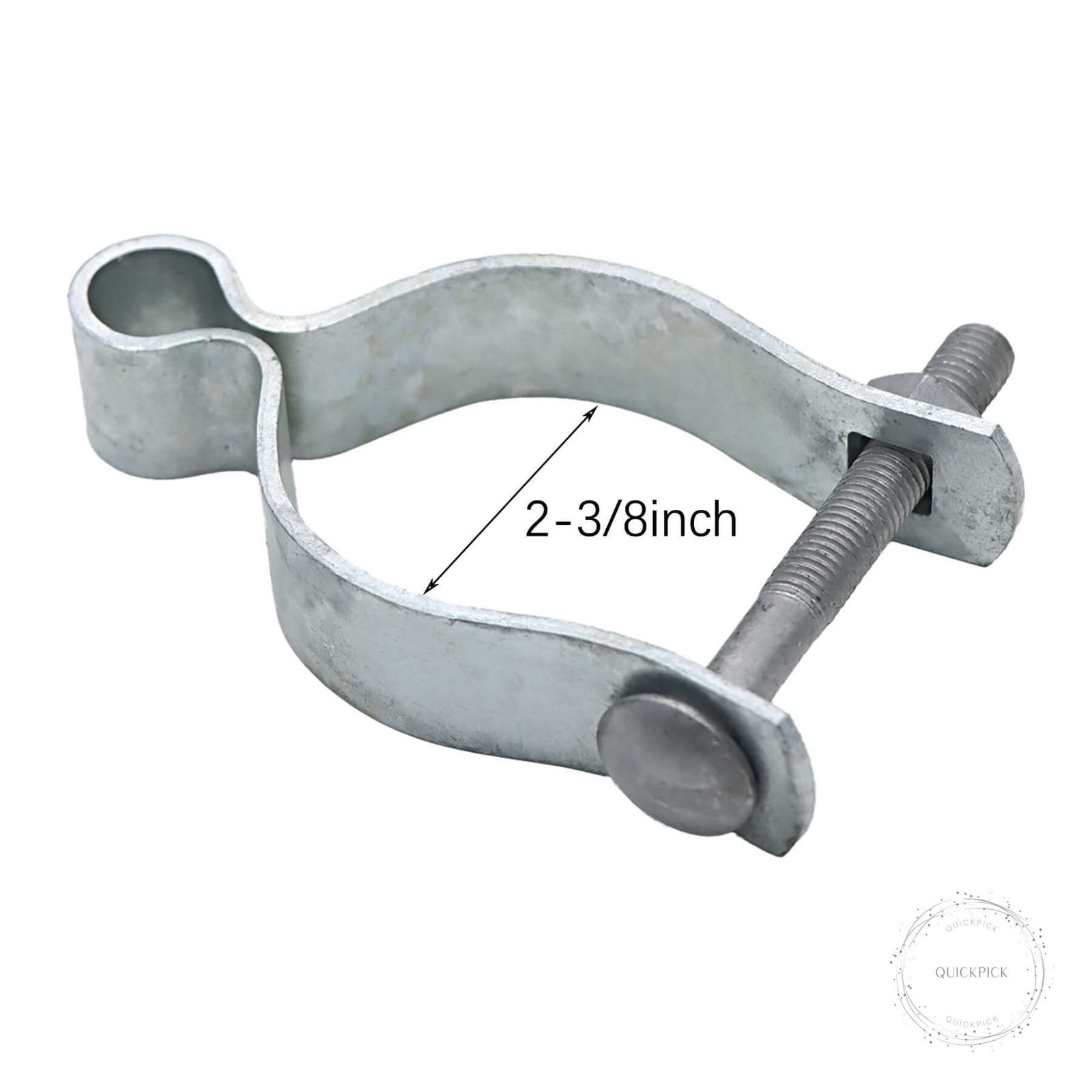 2 Pcs 2-3/8" Chain Link Fence Gate Post Hinge for Outside Diameter Post/Pipe, Pr
