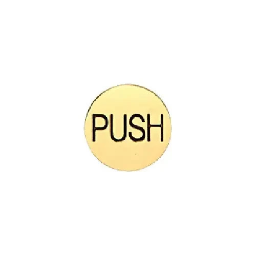 CRL Polished Etched Brass 2" Round Pull Indicator 2EPPBPL