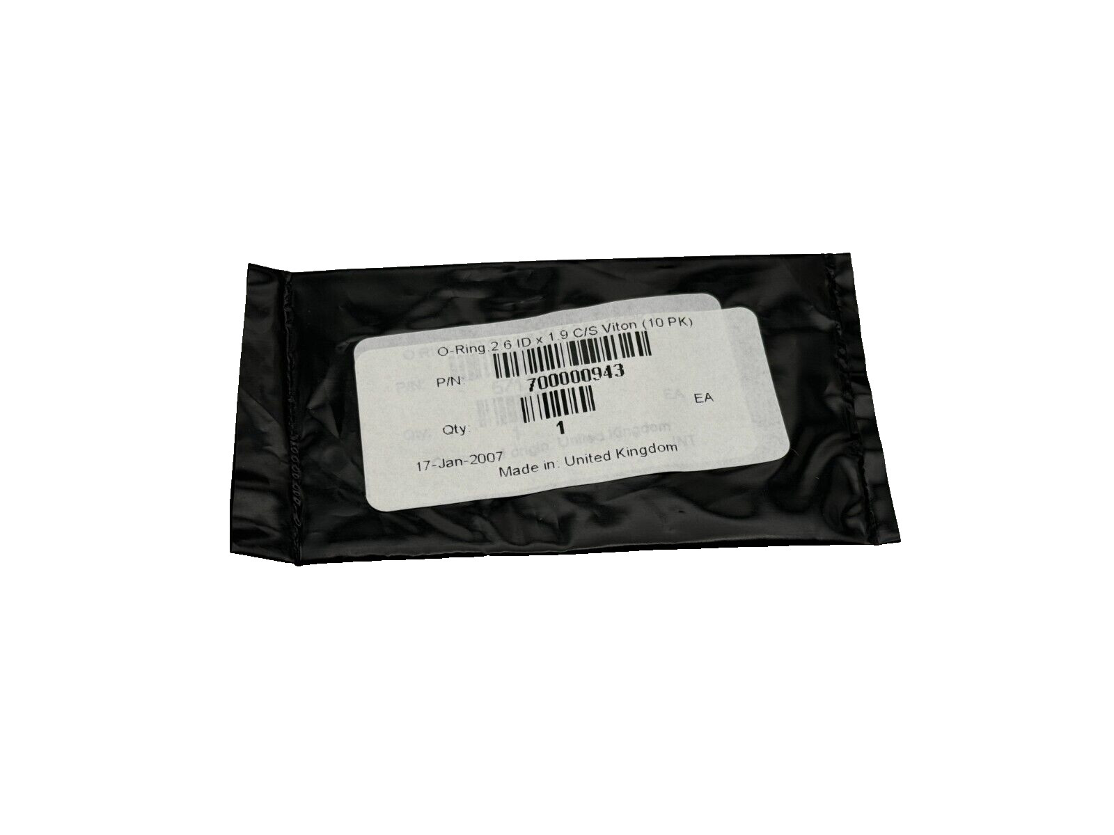 Waters O-Ring 2.6 ID x 1.9 C/S Viton 10 Pack Part Number 700000943