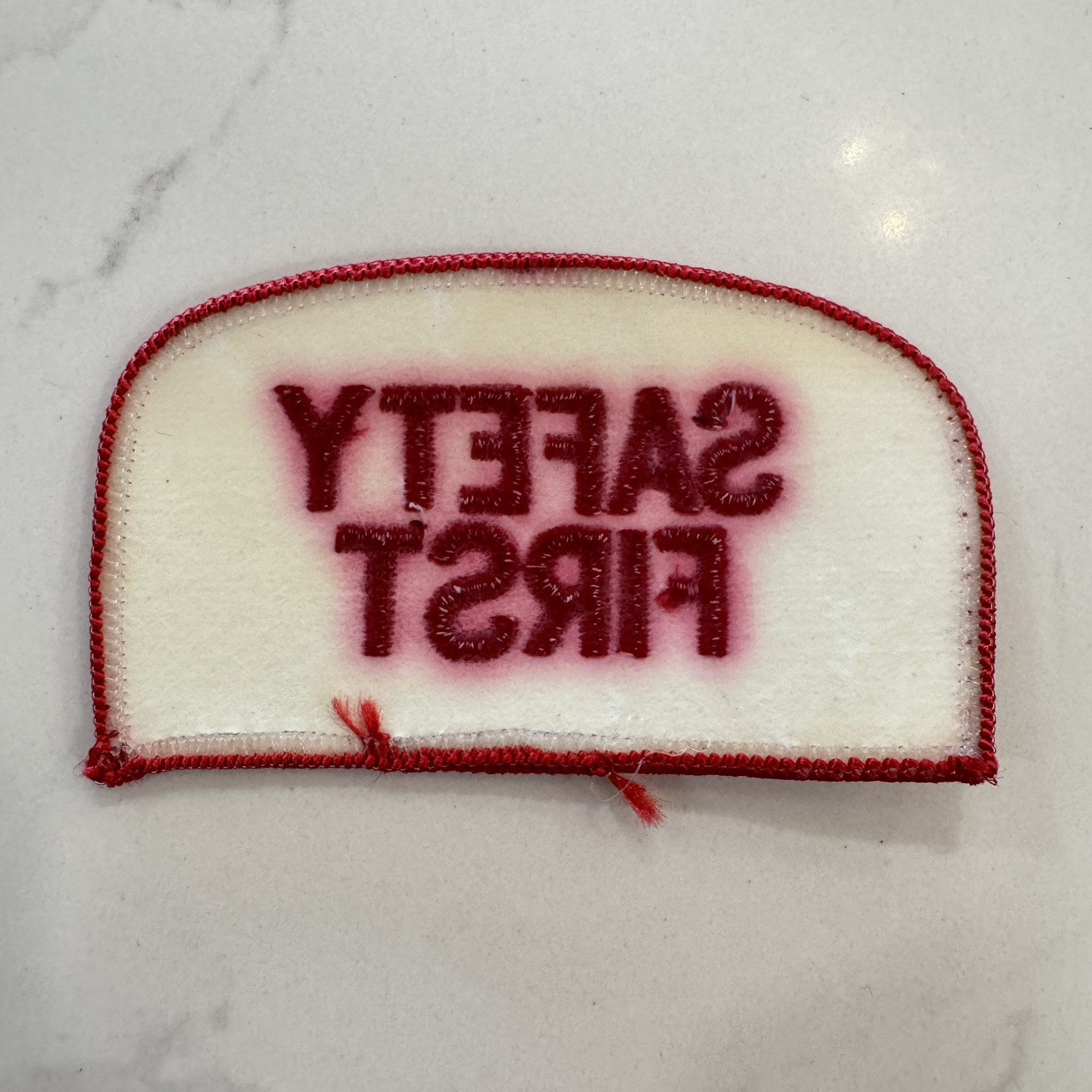Vintage 80s “ Safety First “ Work Patch