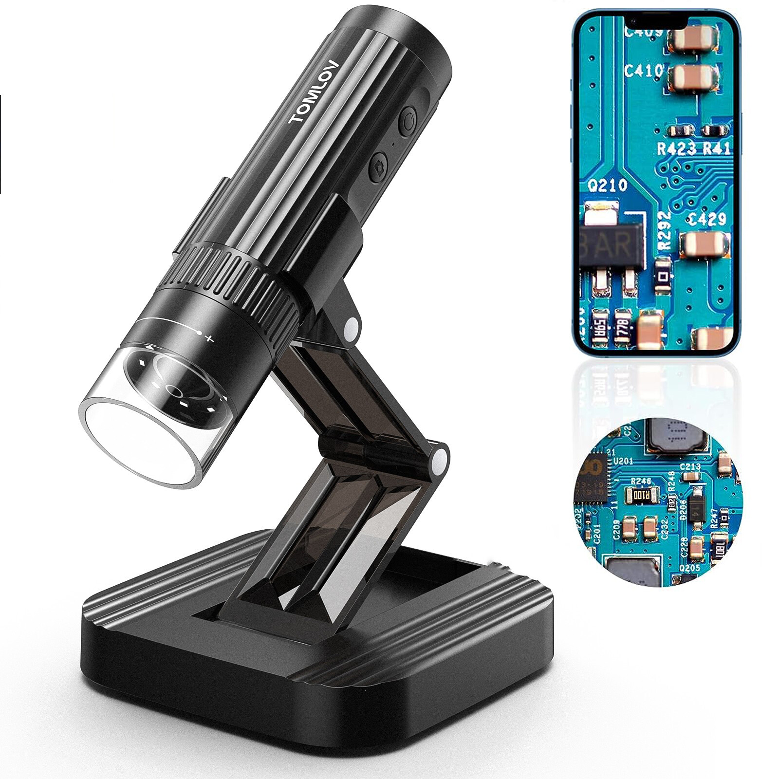 TOMLOV 1000x Digital Microscope USB Microscope 1080P Coin Scope Camera Magnifier