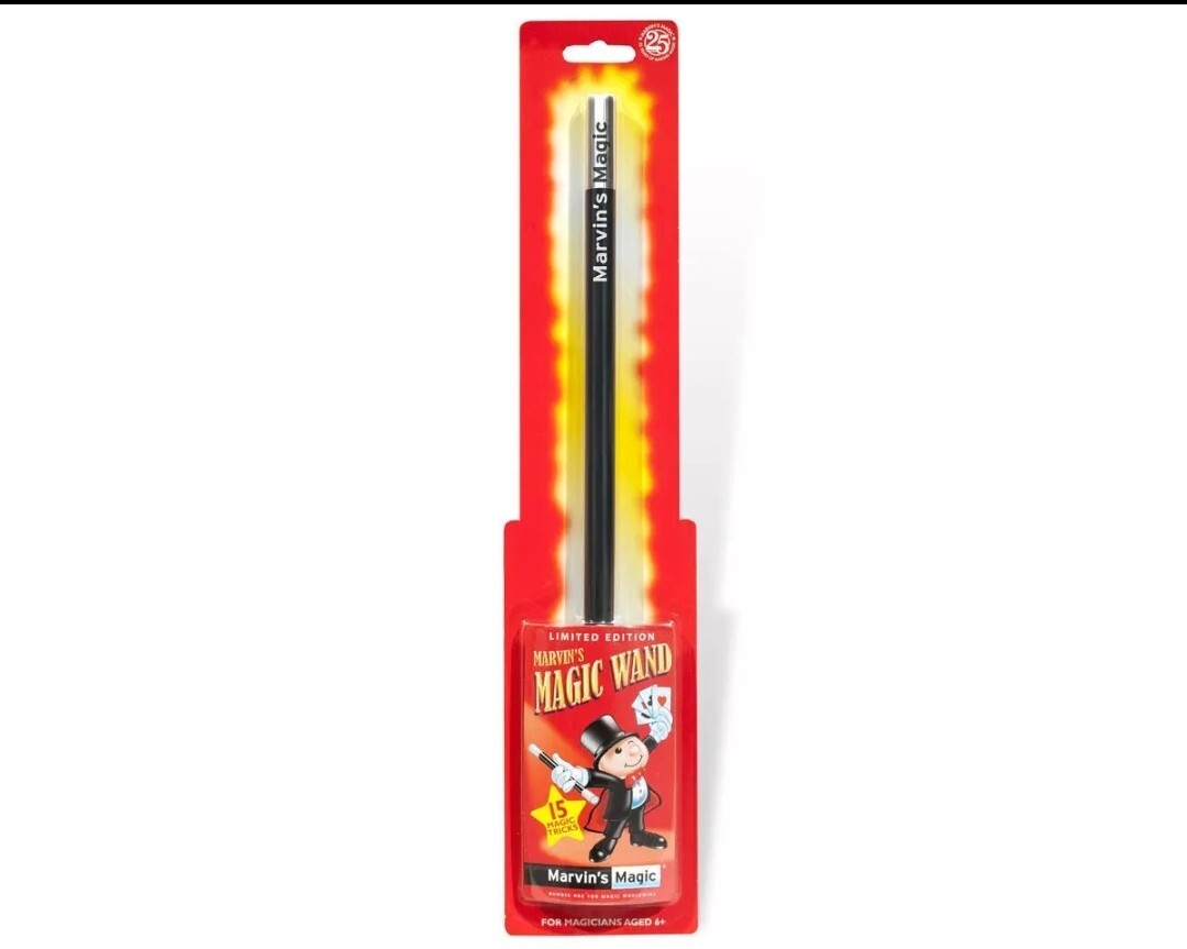 Marvin's Magic Magic Wand Black & Silver (Limited Edition) Includes Magic Tricks