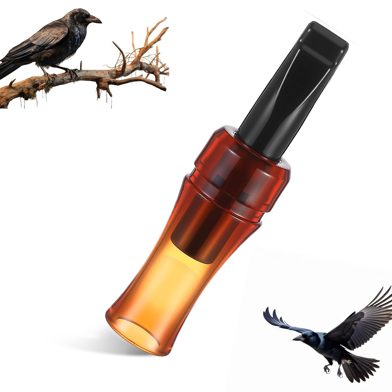 Portable Crow Caller to Attract Crows Ravens Luring Whistle for Outdoor