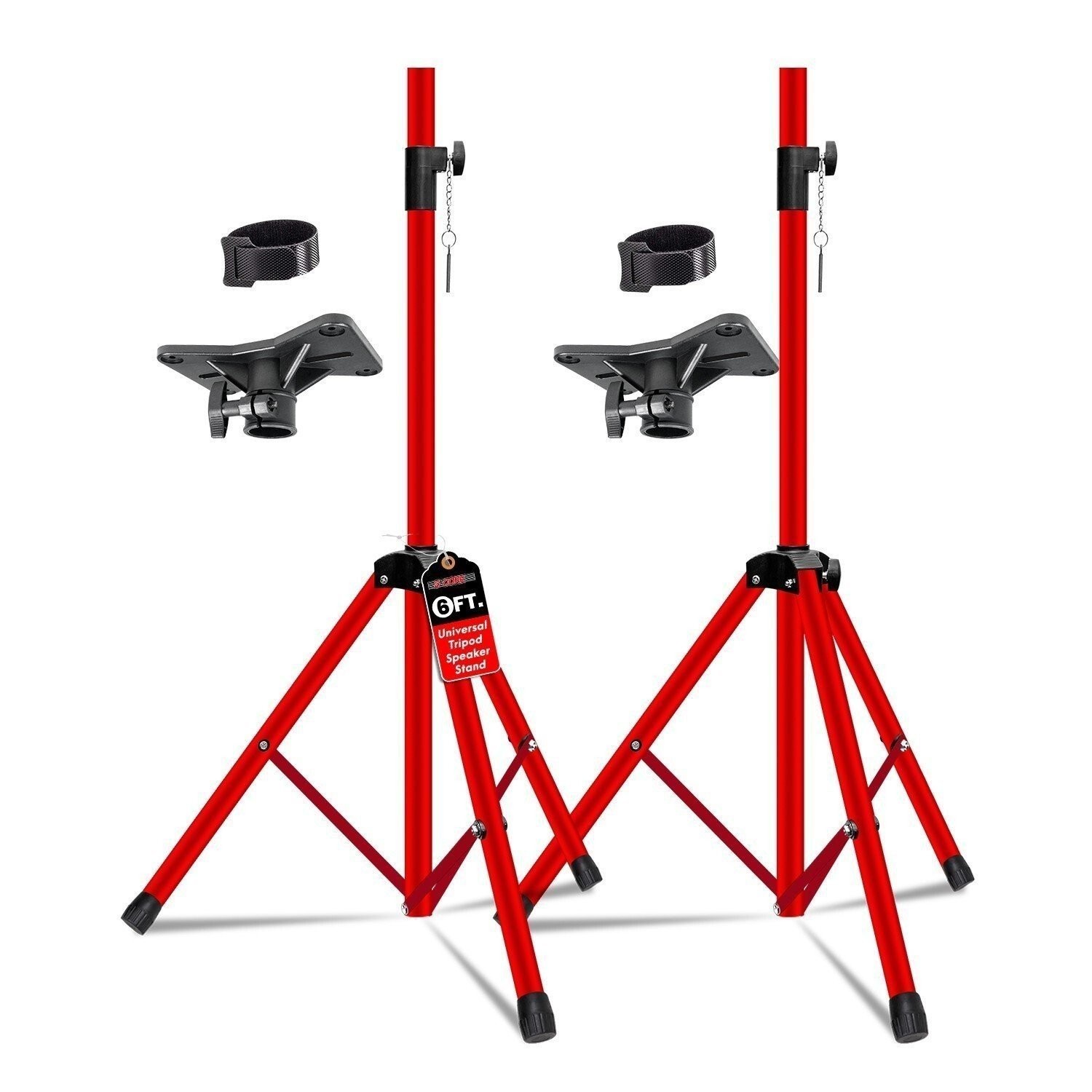 5Core Speaker Stand Pair Tripod Tall Adjustable 72 Inch DJ Studio Monitor Stands