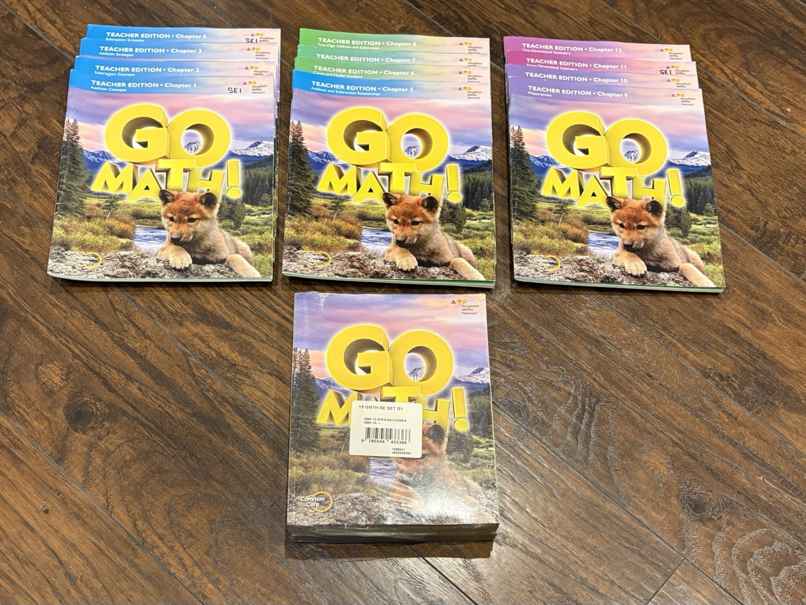 GO MATH 2015 Houghton Mifflin 1st Grade 1 TEACHER EDITIONS & Student Book