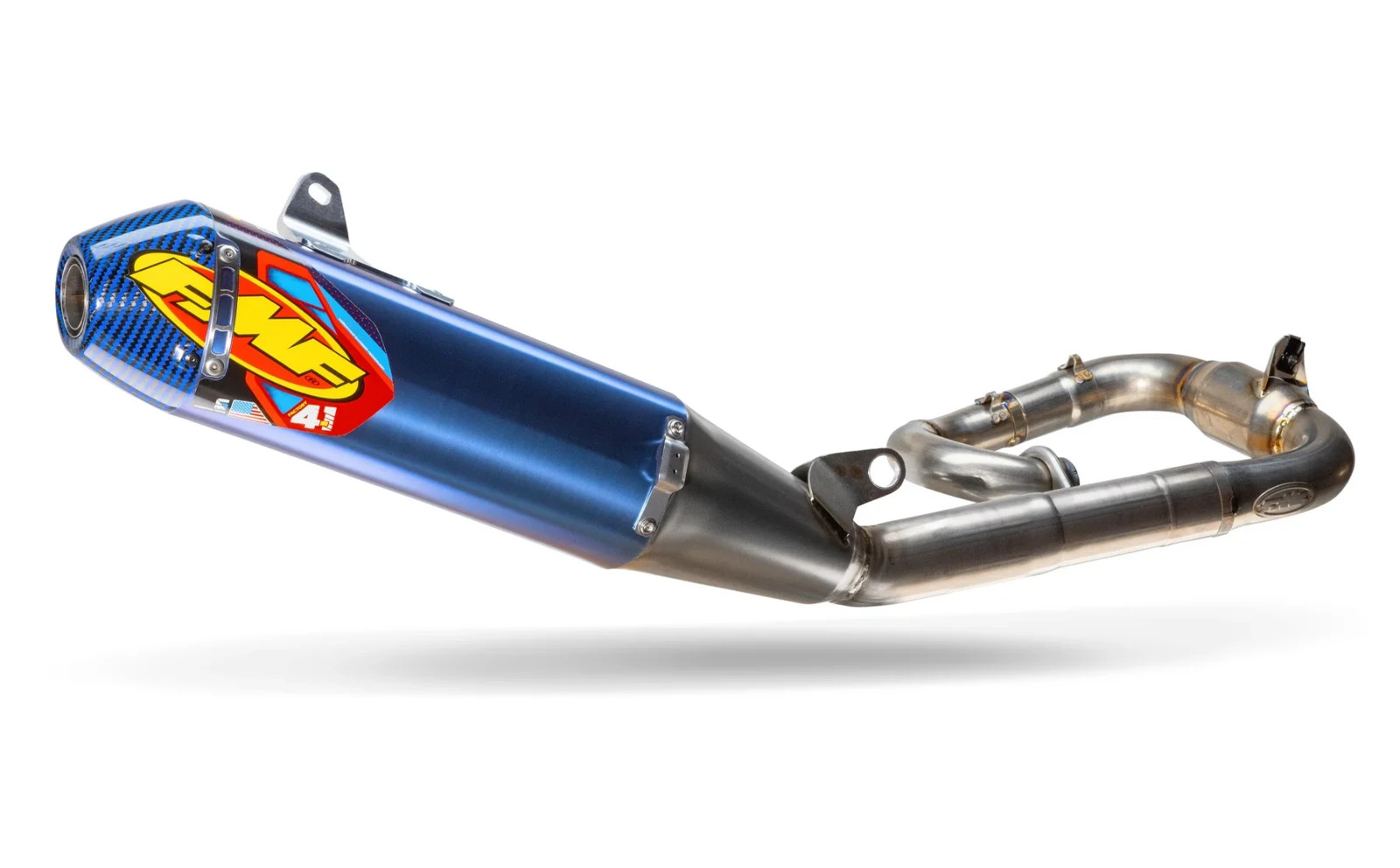 FMF Factory 4.1 RCT Full Exhaust Pipe Blue Cap 2023-2025 Yamaha YZ450F - 044489