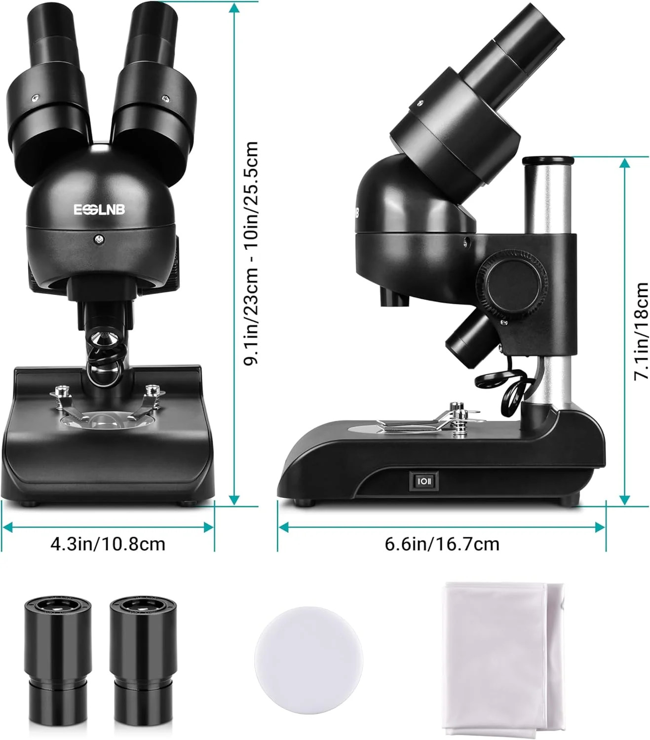 Mounted Binocular Stereo Microscope Portable Biological Microscope 30X Magnifica