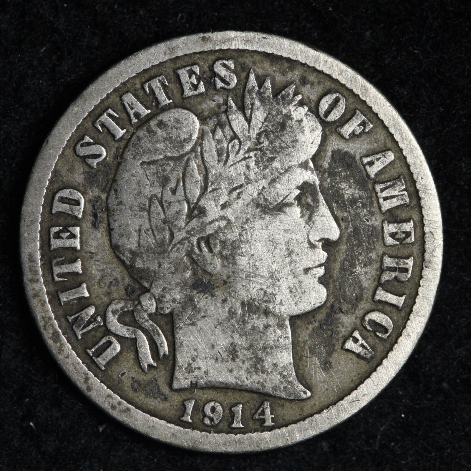 1914-D Barber Silver Dime CHOICE FINE E263 QL