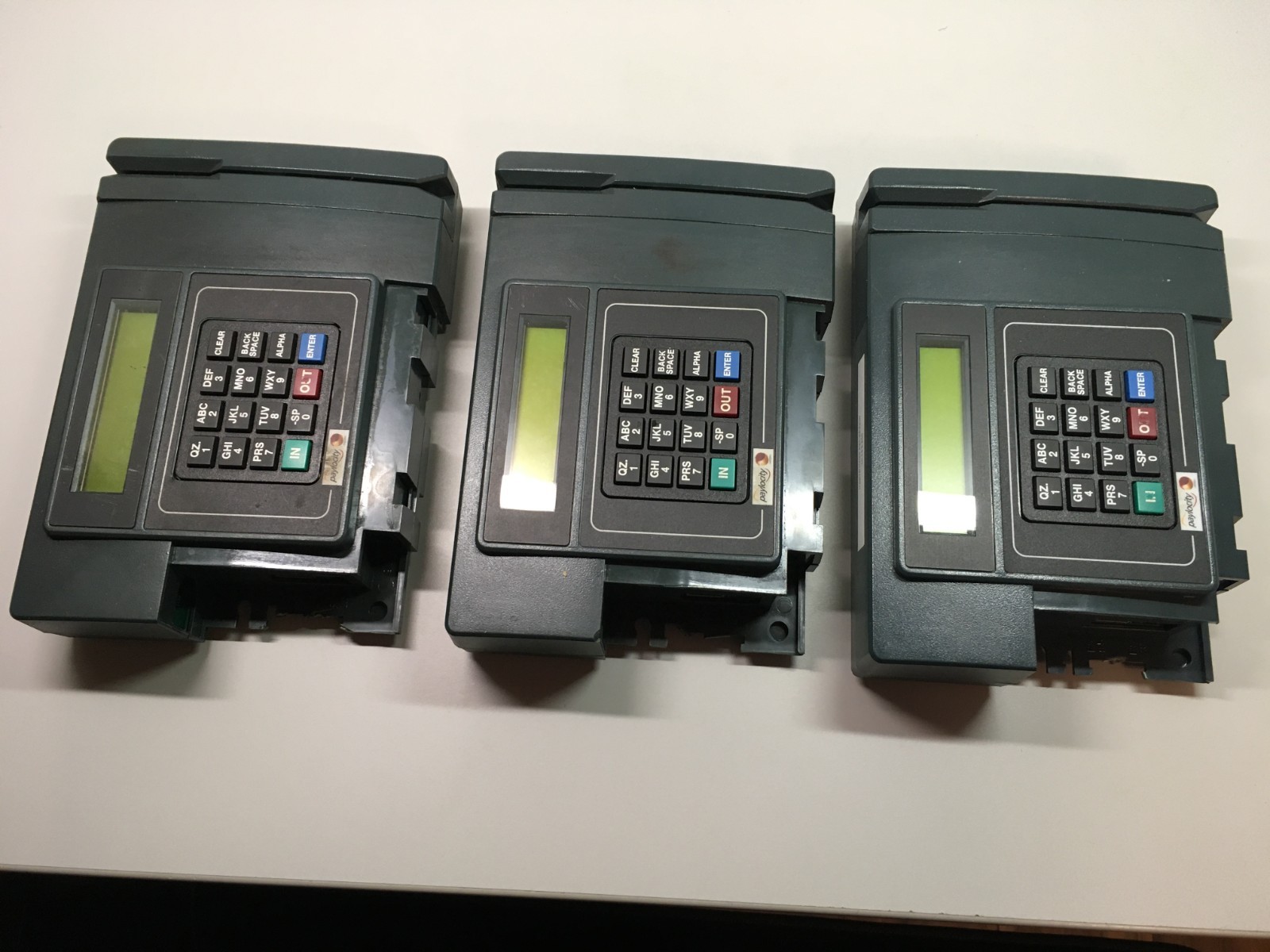 LOT Of 3 Acroprint Time Q Plus Timeclocks - FOR PARTS OR REPAIR ONLY