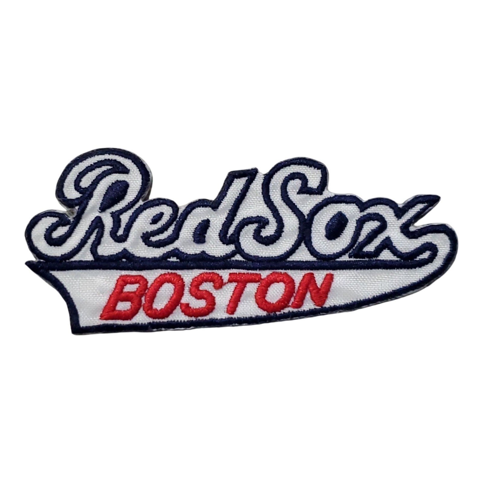 Vintage Boston Red Sox Script Style Patch. Embroidered. Iron On Backing 4"x1.75"