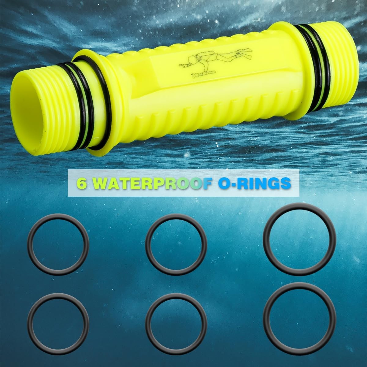 HECLOUD Dive Light Scuba Flashlight 2 Pack IPX8 Waterproof 3 Modes