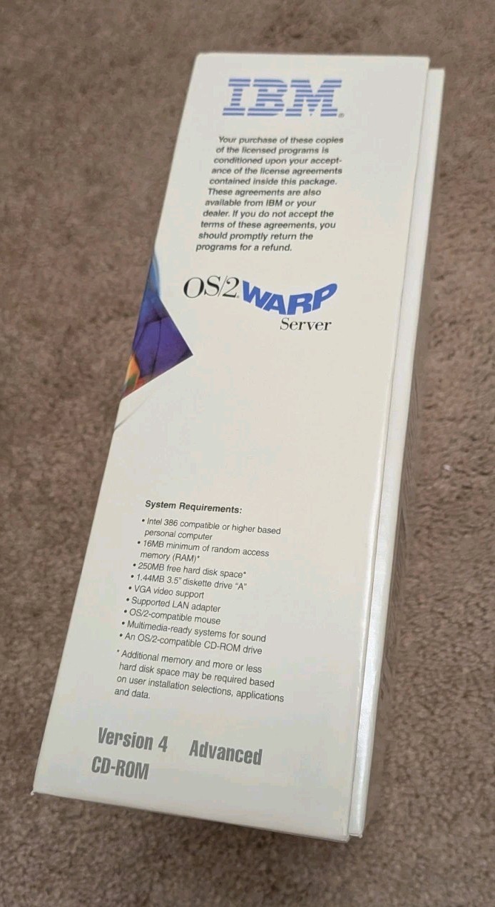 IBM OS/2 Warp Server Advanced Version 4 - VERY RARE - Complete in Box & Manuals