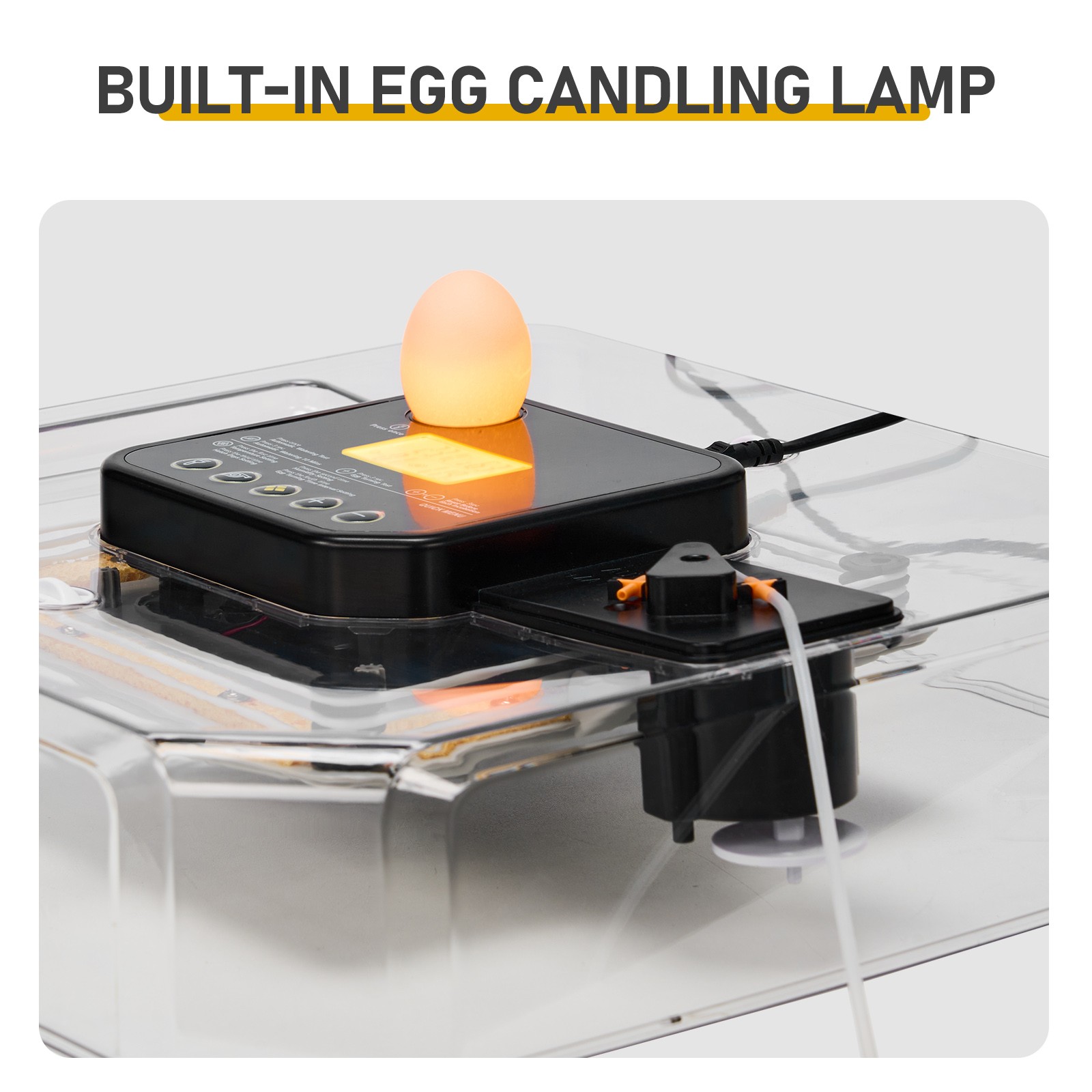 48H Pro 48-Egg Incubator 110V 85W, Fully Automatic Egg Turner, LED Egg Candler~