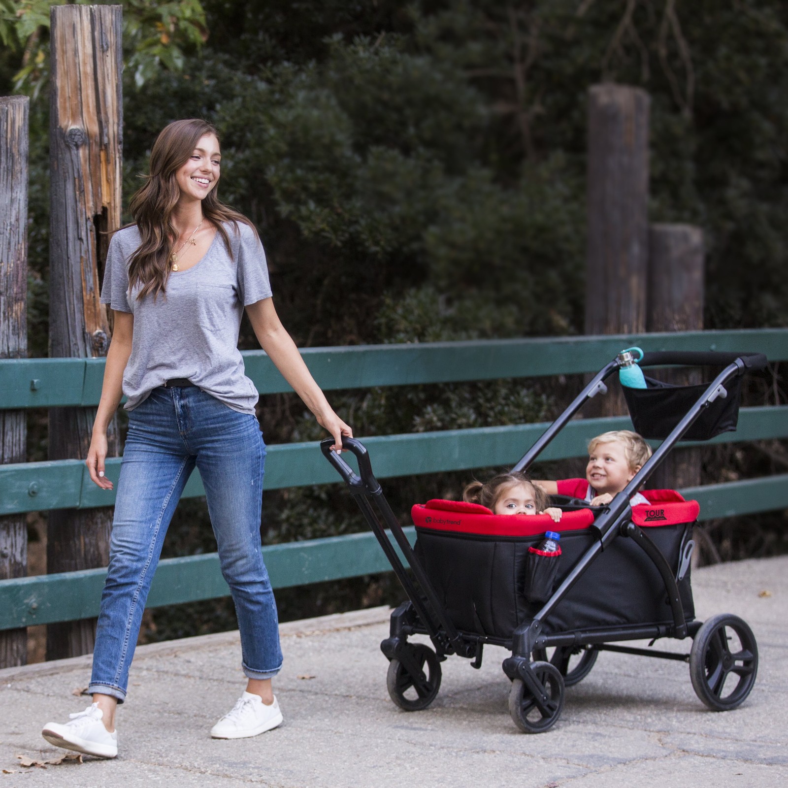 Tour 2-In-1 Stroller Wagon - Mars Red - Red