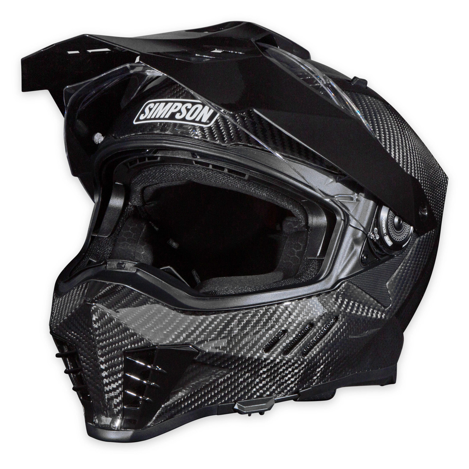 Simpson XBCXL Xcursion Bandit Motorcycle Helmet - Carbon Extra Large