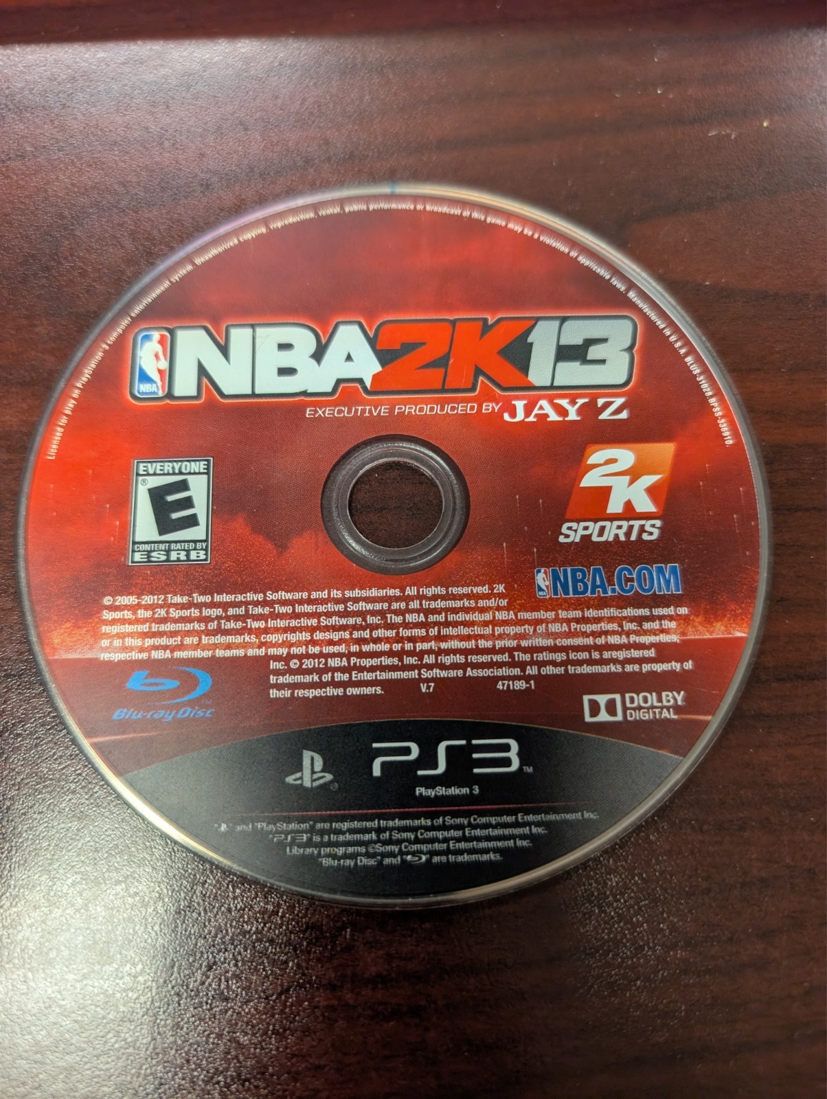 NBA 2K13 (PlayStation 3 PS3, 2012) NO TRACKING - DISC ONLY 6777